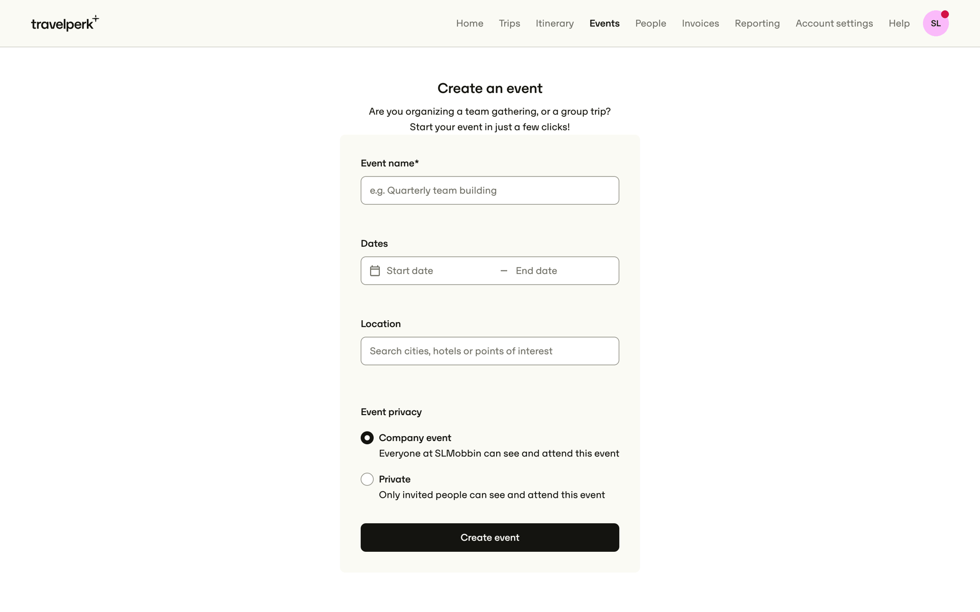 TravelPerk Web Travel & Transportation interface screenshot 16