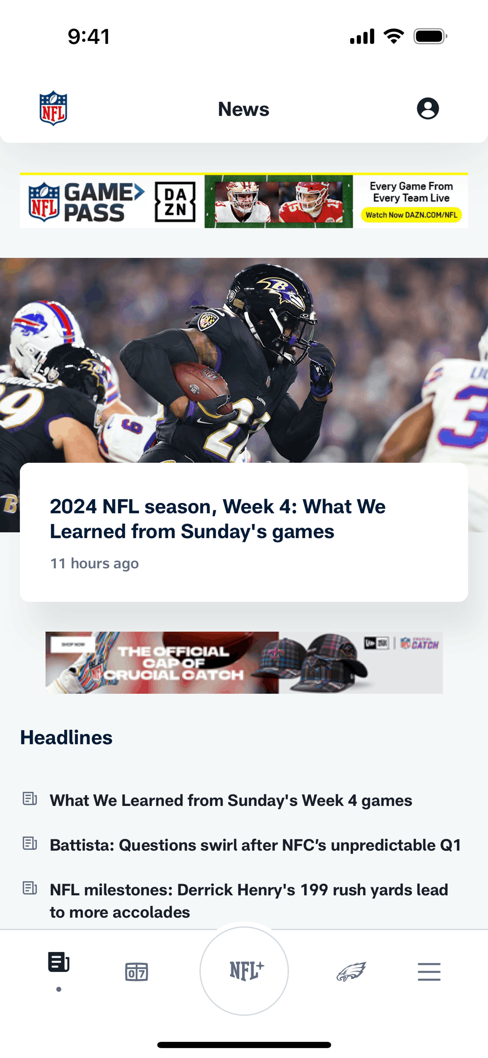 NFL iOS Sports interface screenshot 22
