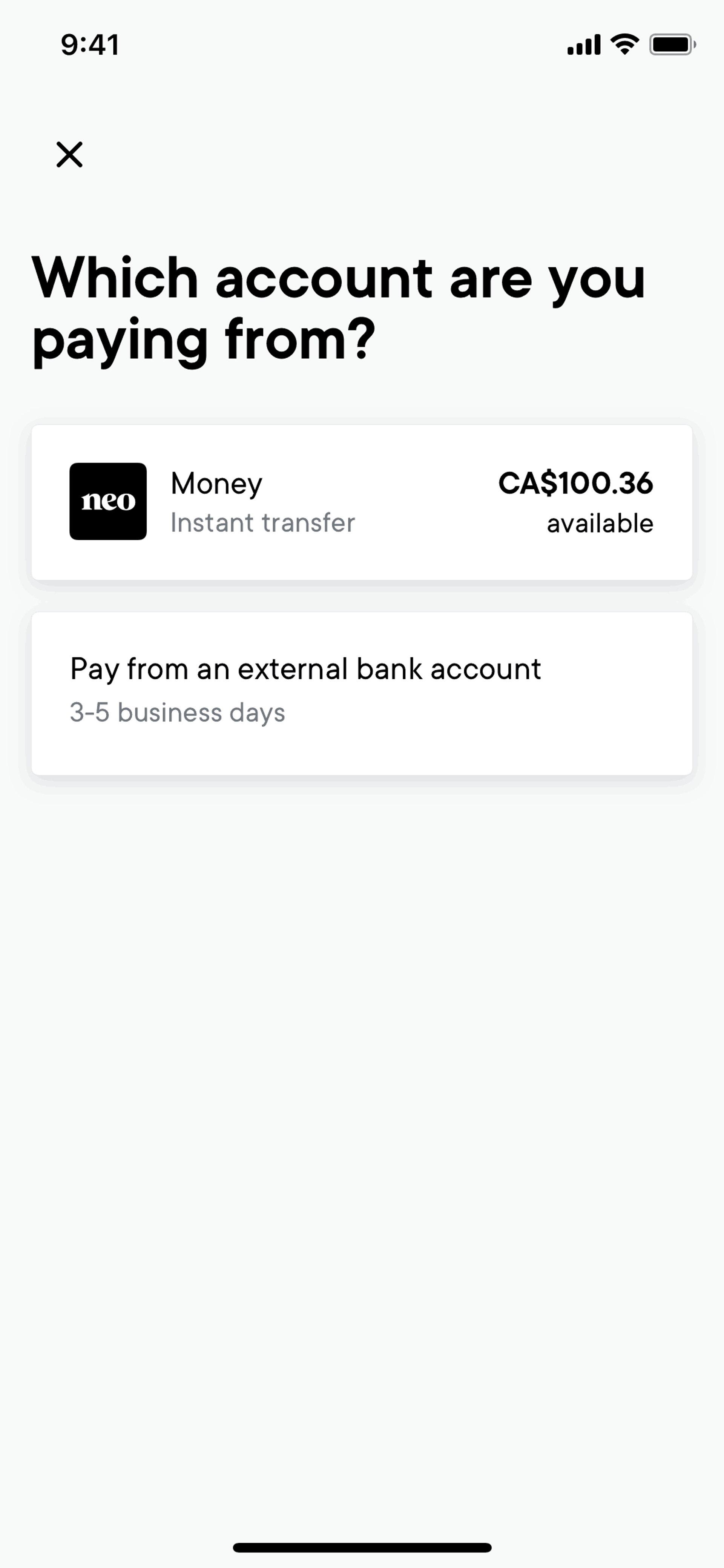 Neo Financial iOS Finance interface screenshot 17