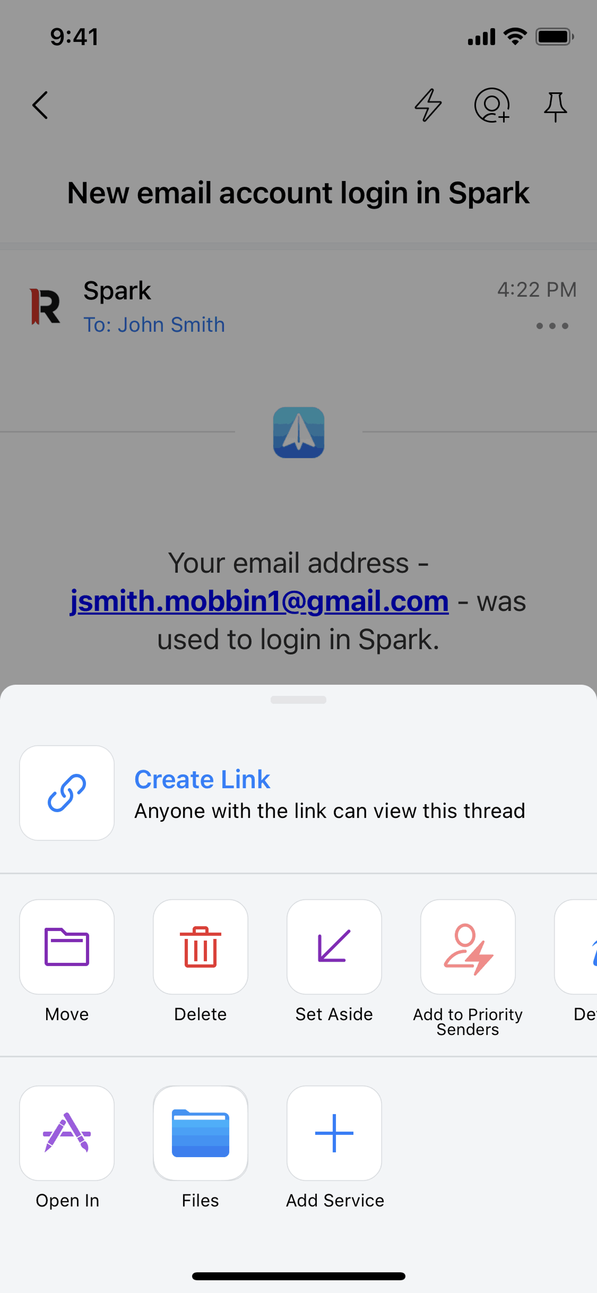 Spark Mail iOS AI interface screenshot 6