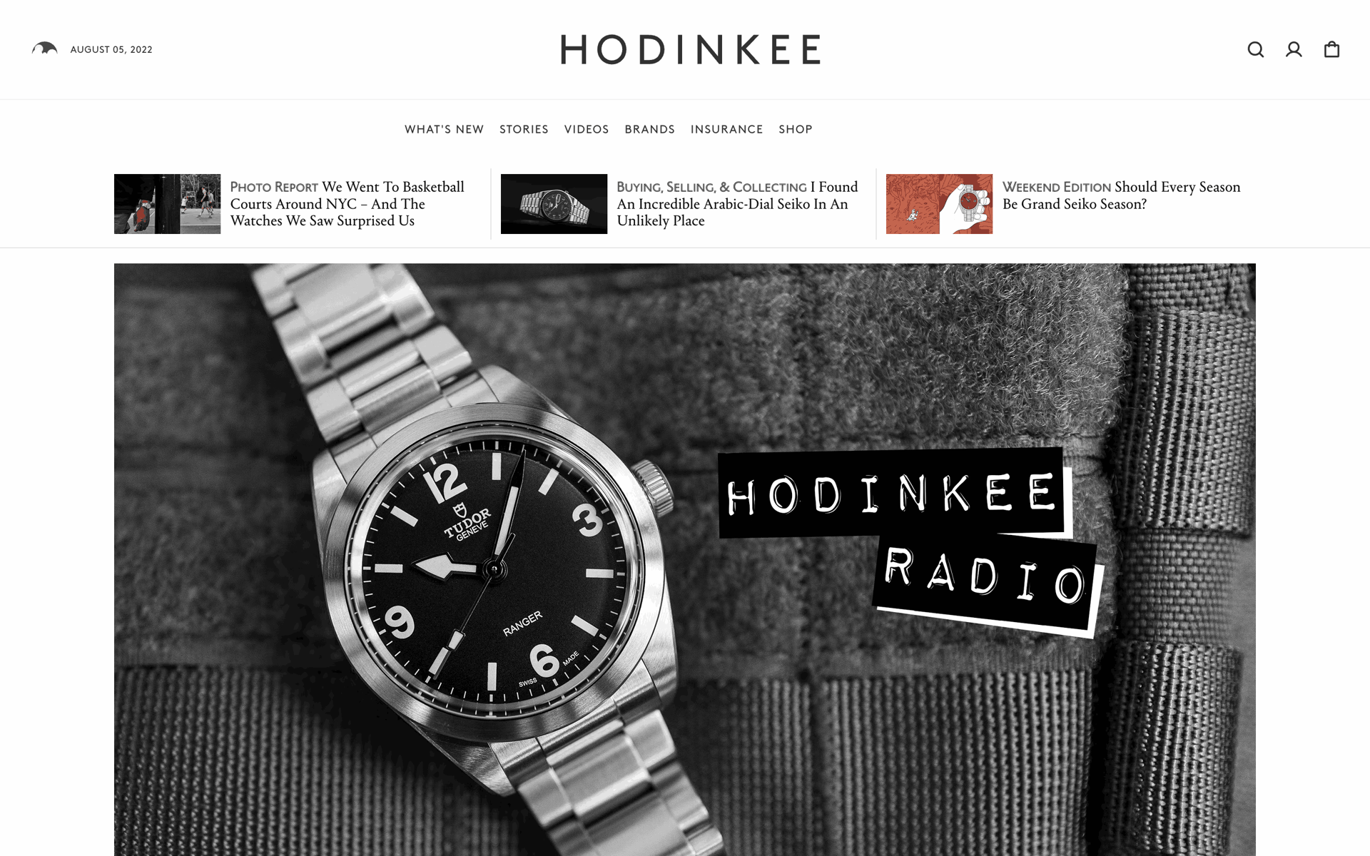 HODINKEE Web Lifestyle interface screenshot 12