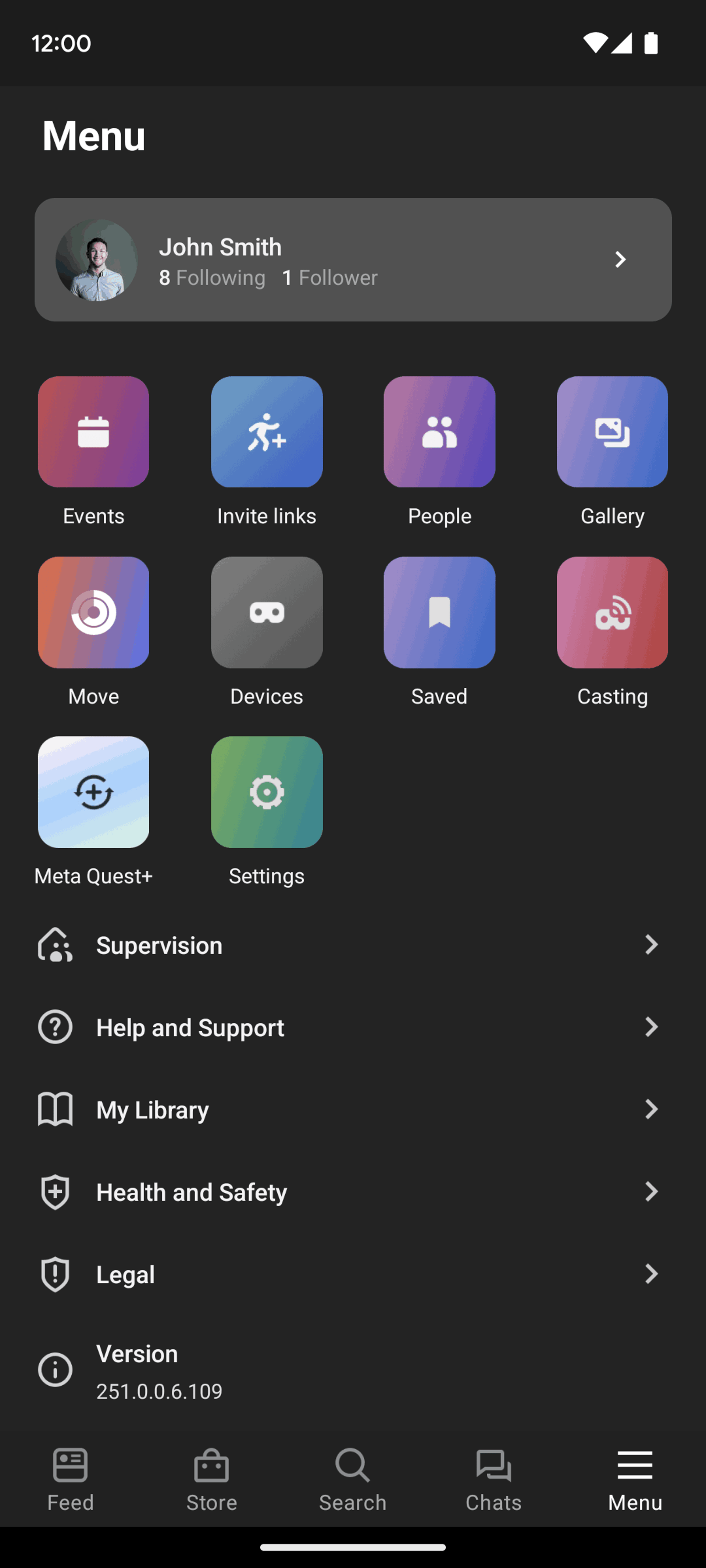 Meta Quest Android Entertainment interface screenshot 19