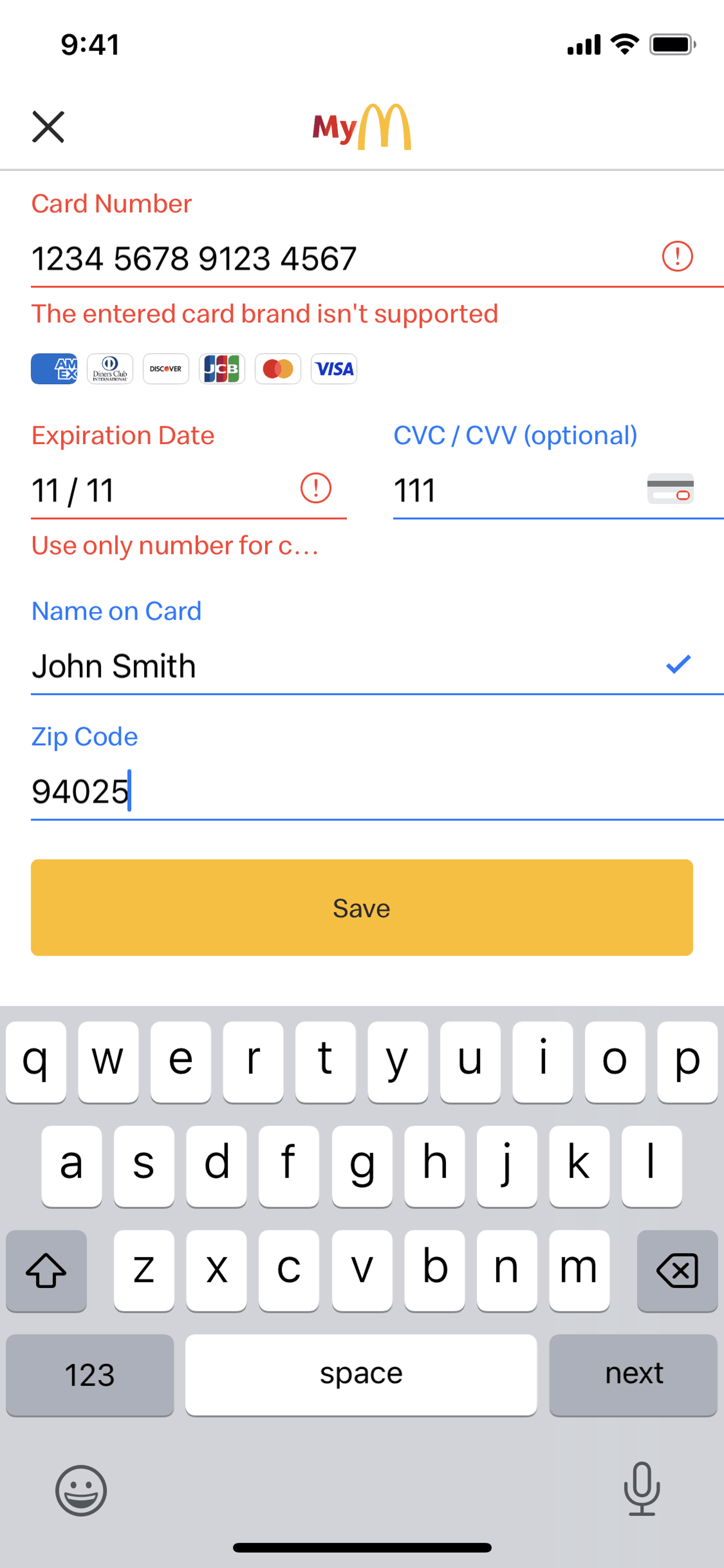 McDonald's iOS Food & Drink interface screenshot 18