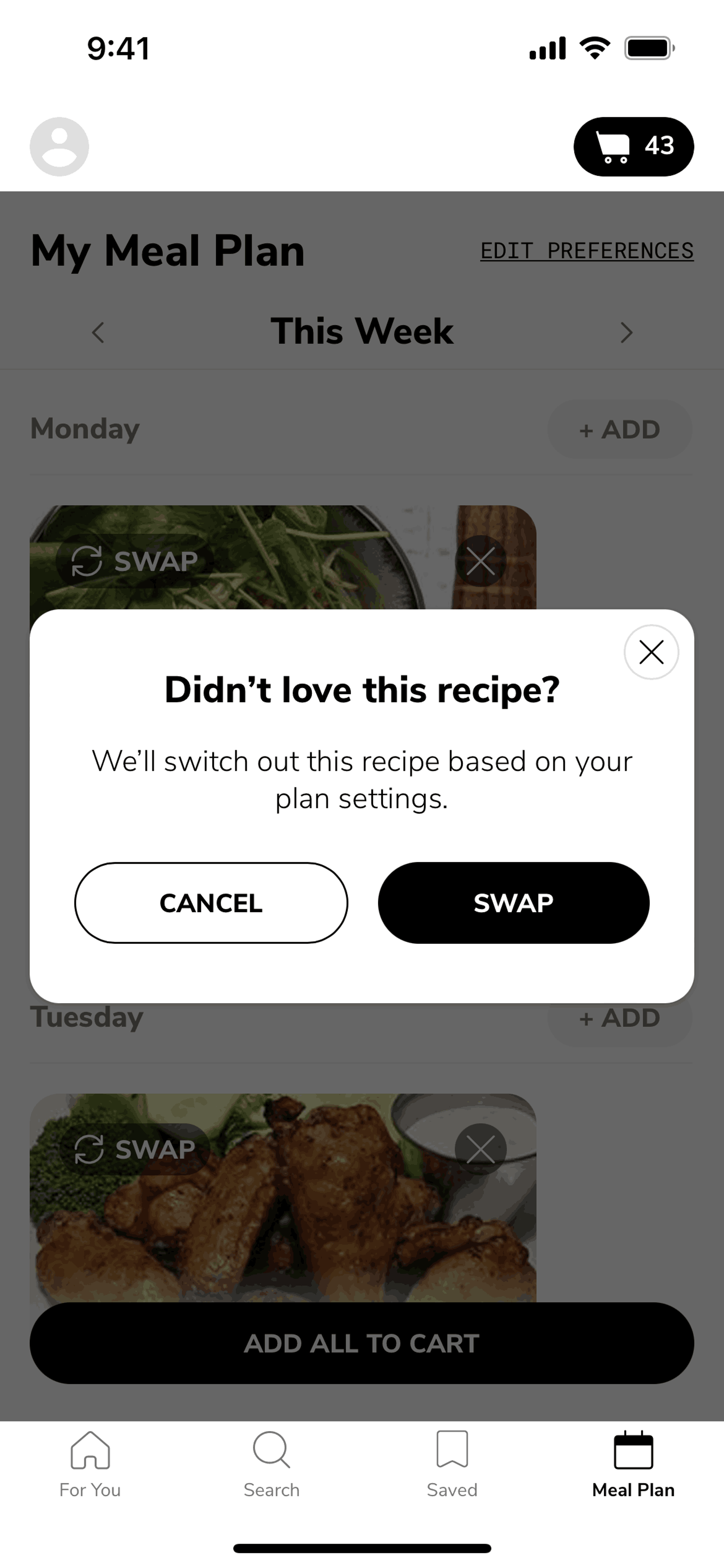 SideChef iOS Food & Drink interface screenshot 20