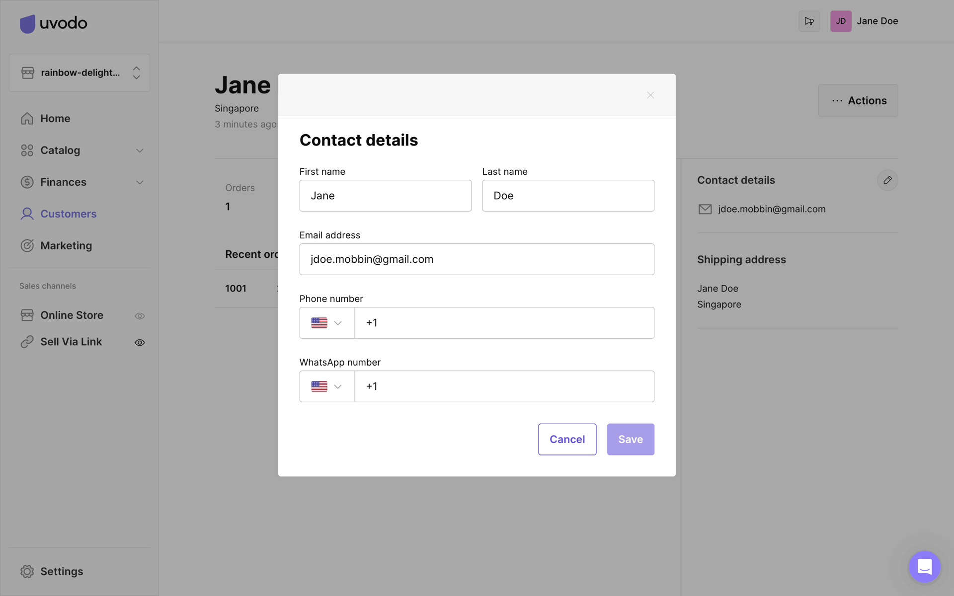 Uvodo Web Business interface screenshot 16