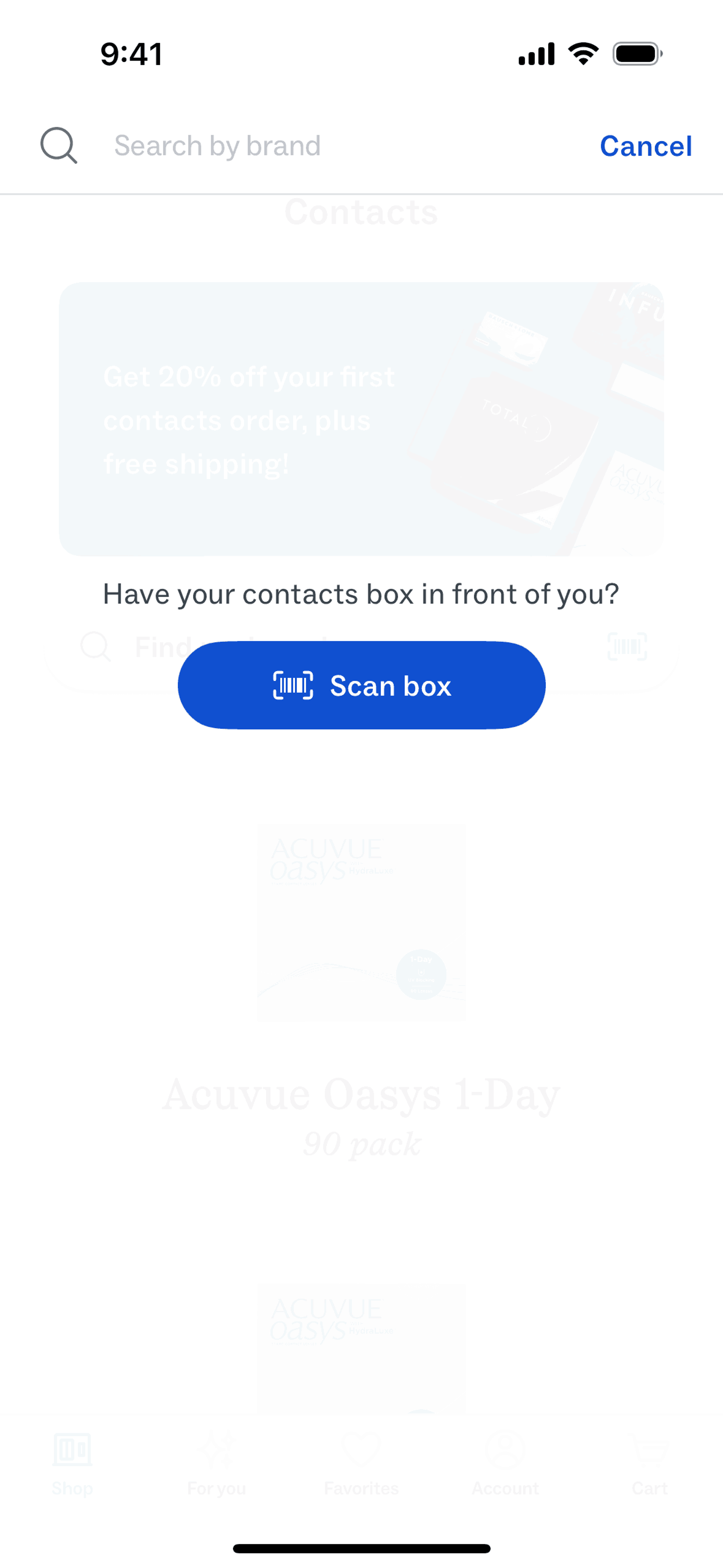 Warby Parker iOS Shopping interface screenshot 6