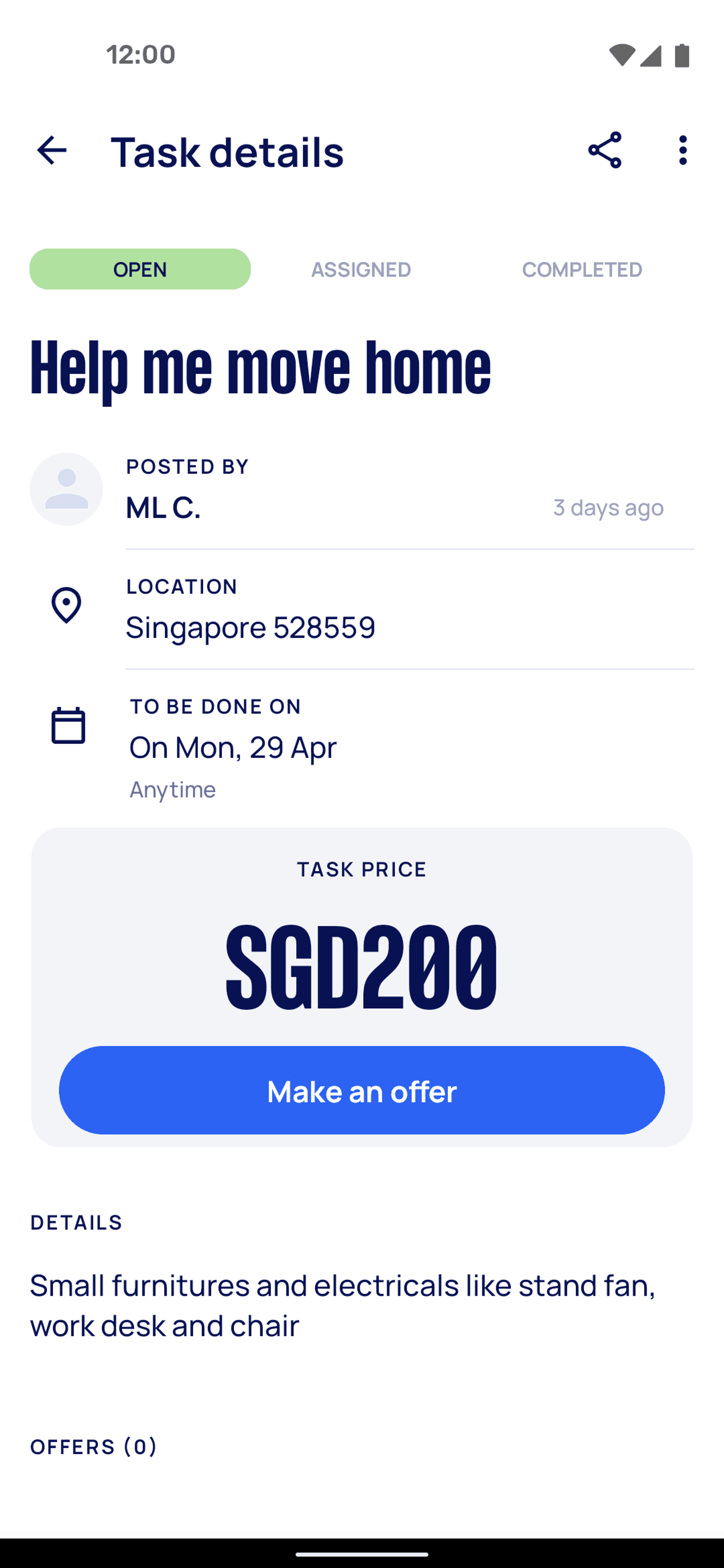 Airtasker Android Business interface screenshot 11