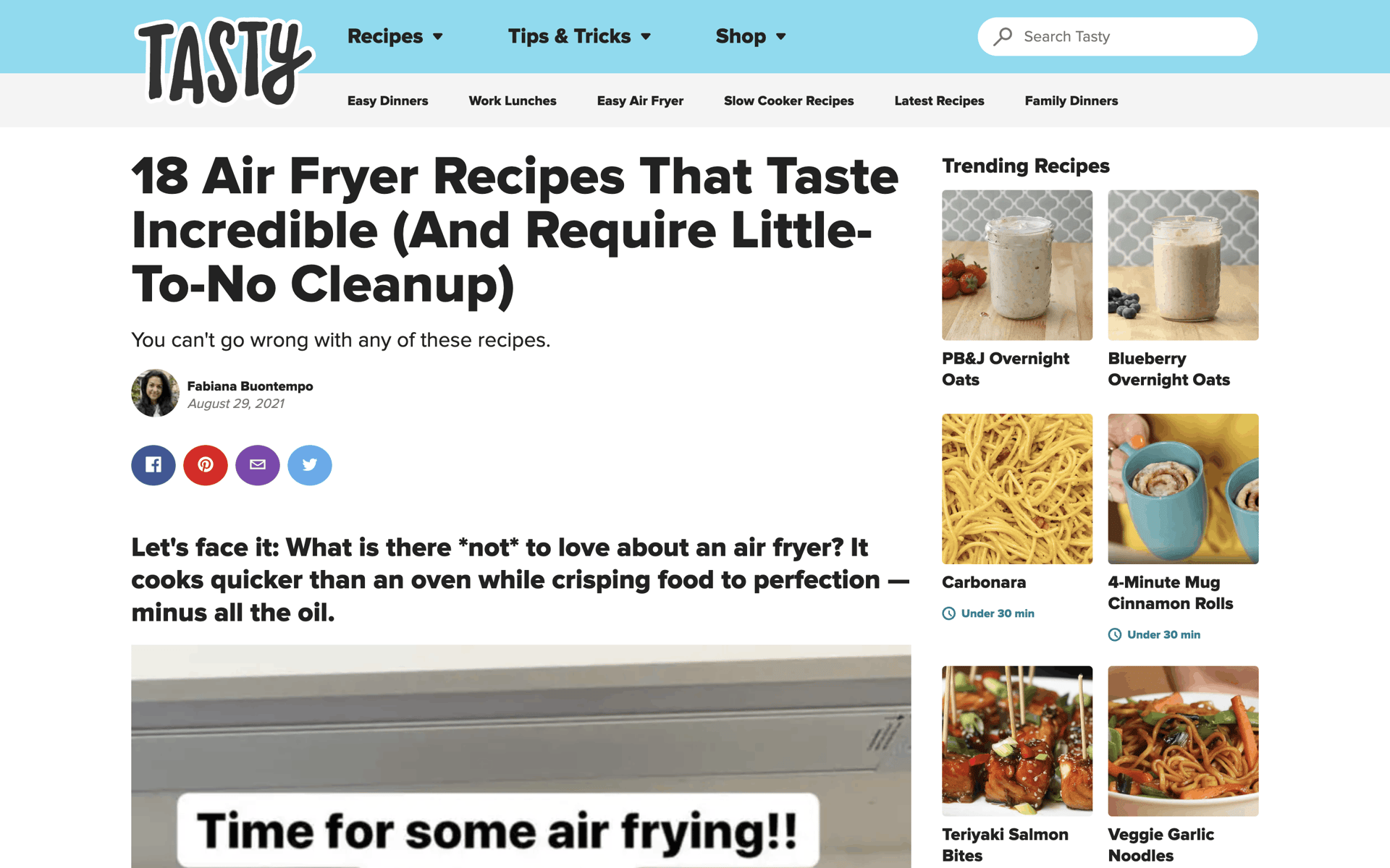Tasty Web Food & Drink interface screenshot 7