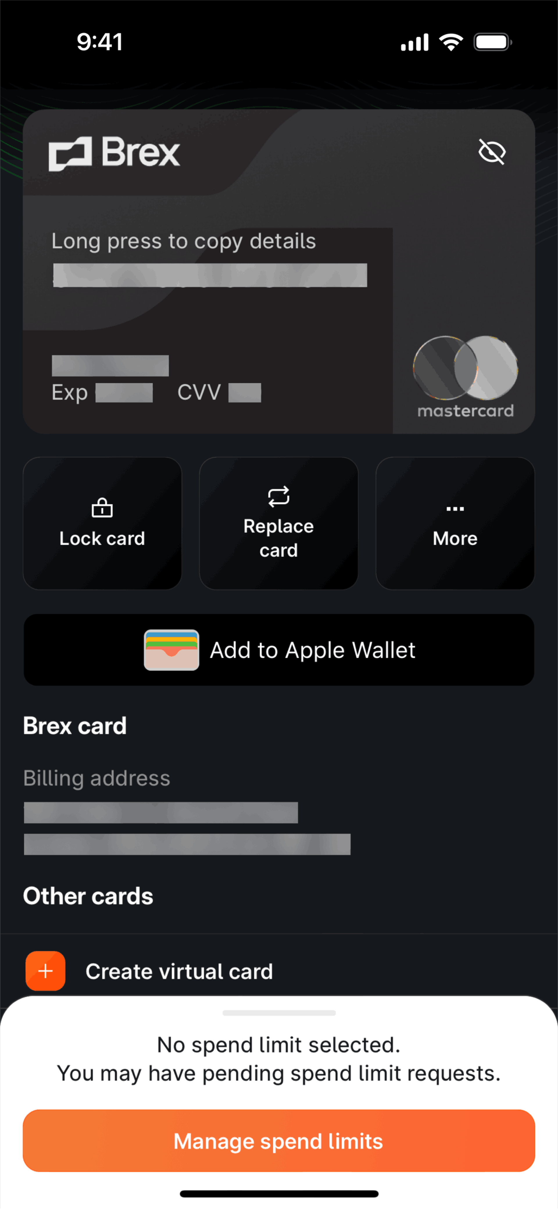 Brex iOS Business interface screenshot 24