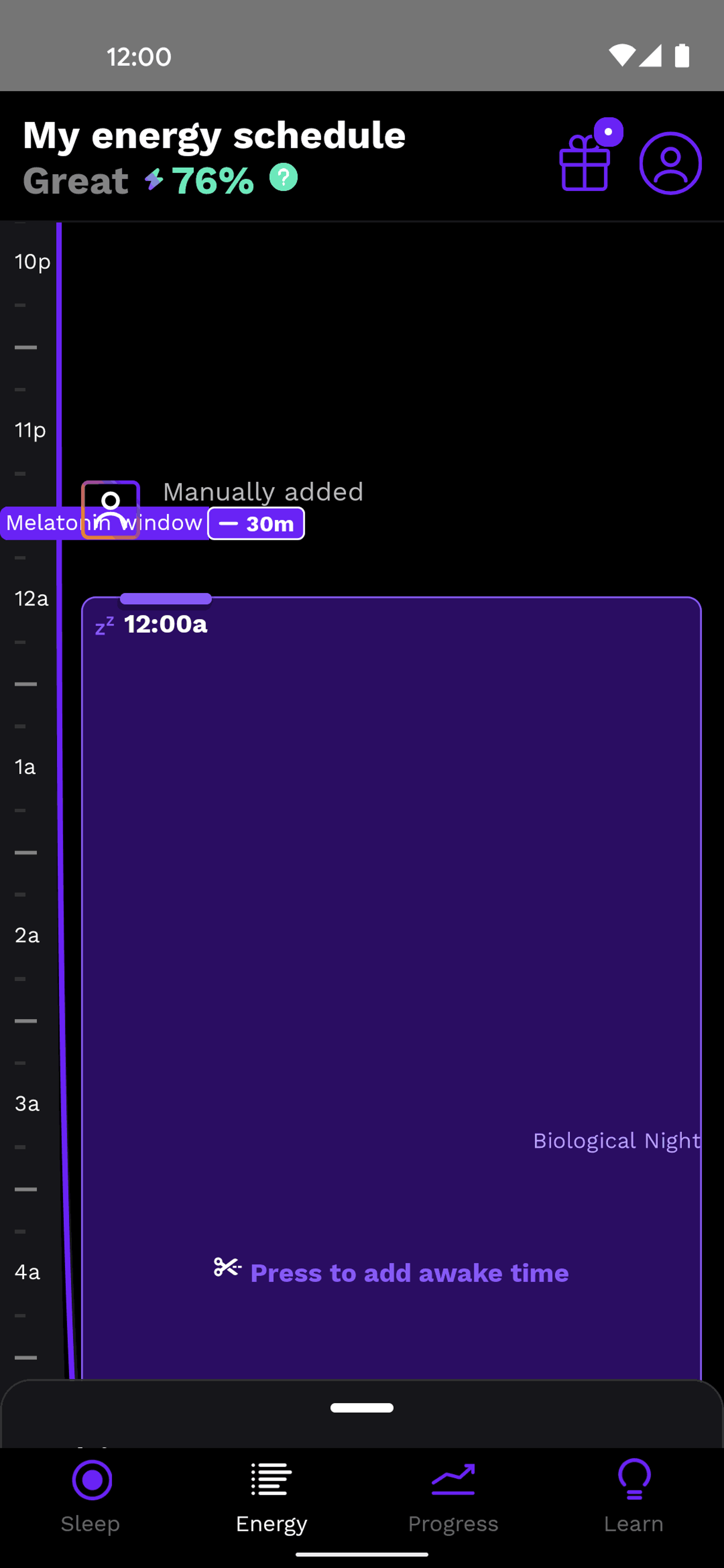 Rise Android Health & Fitness interface screenshot 21