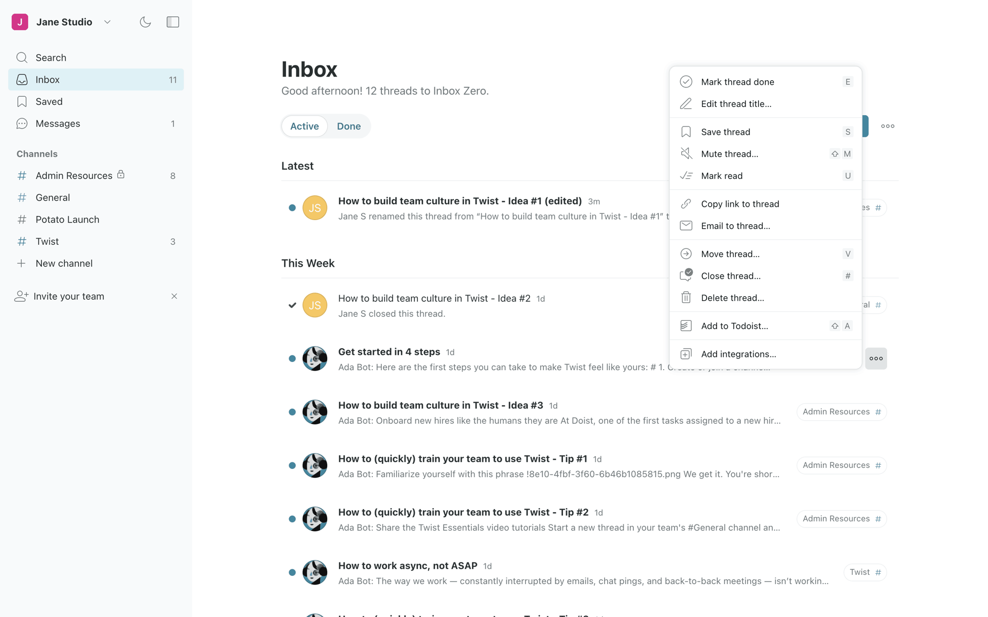 Twist Web Business interface screenshot 4