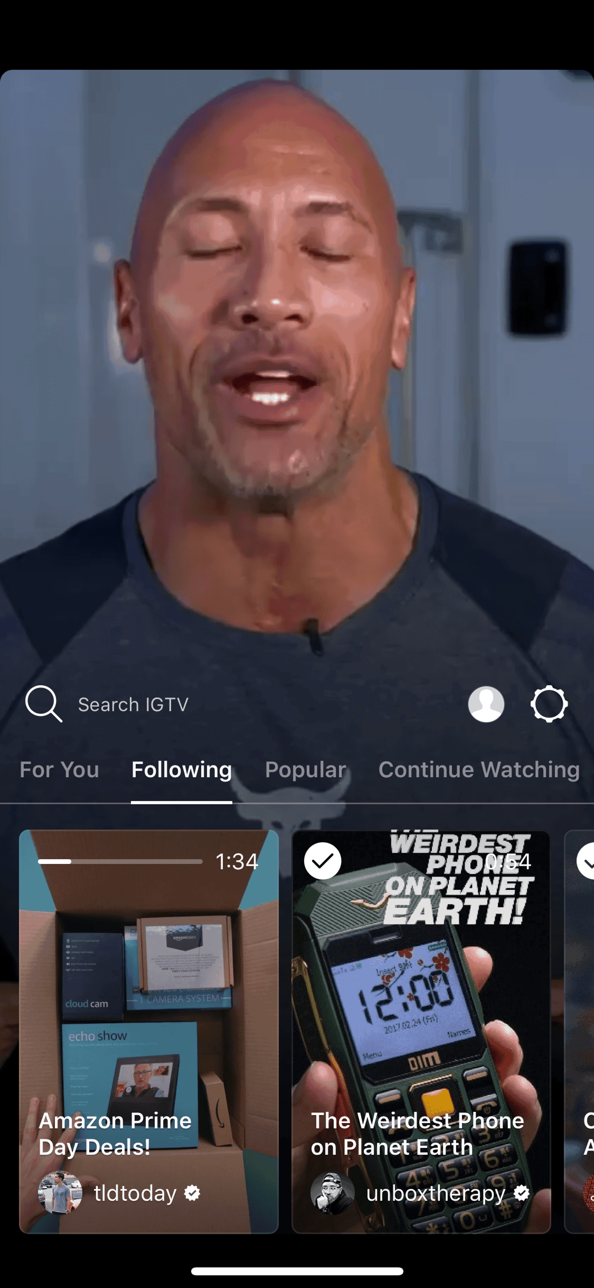 IGTV iOS Photo & Video interface screenshot 7