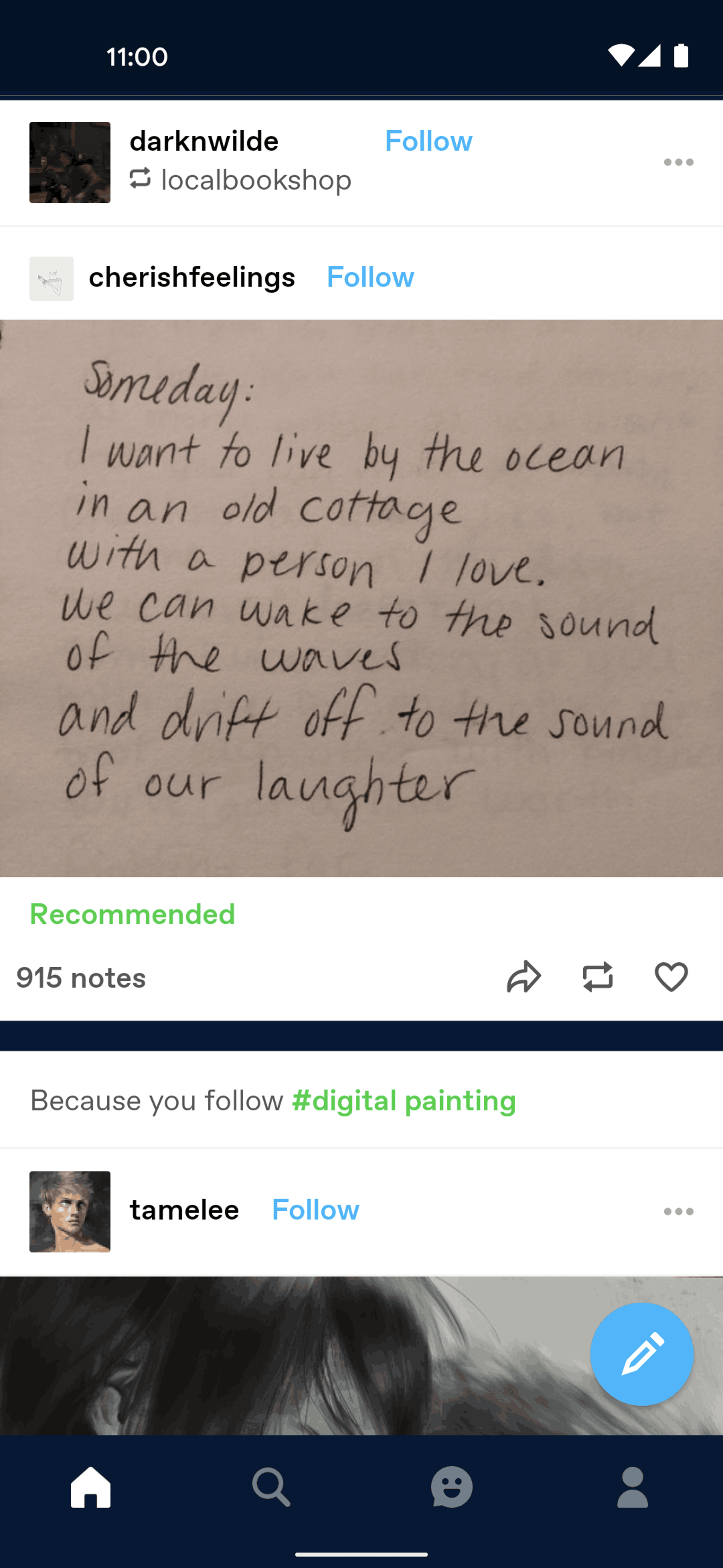 Tumblr Android Social Networking interface screenshot 22