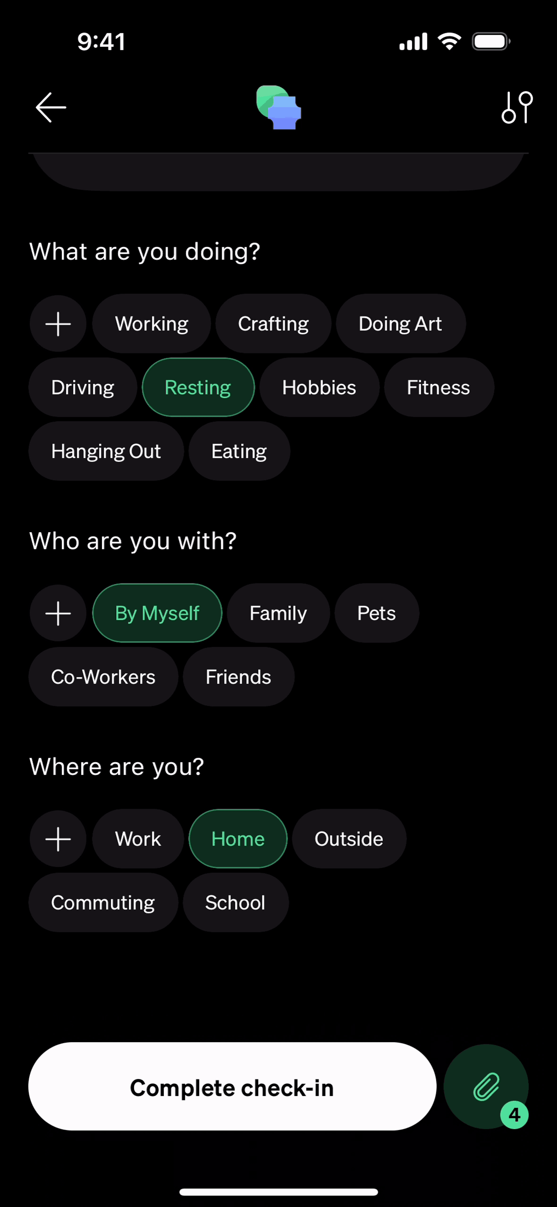 How We Feel iOS Health & Fitness interface screenshot 5