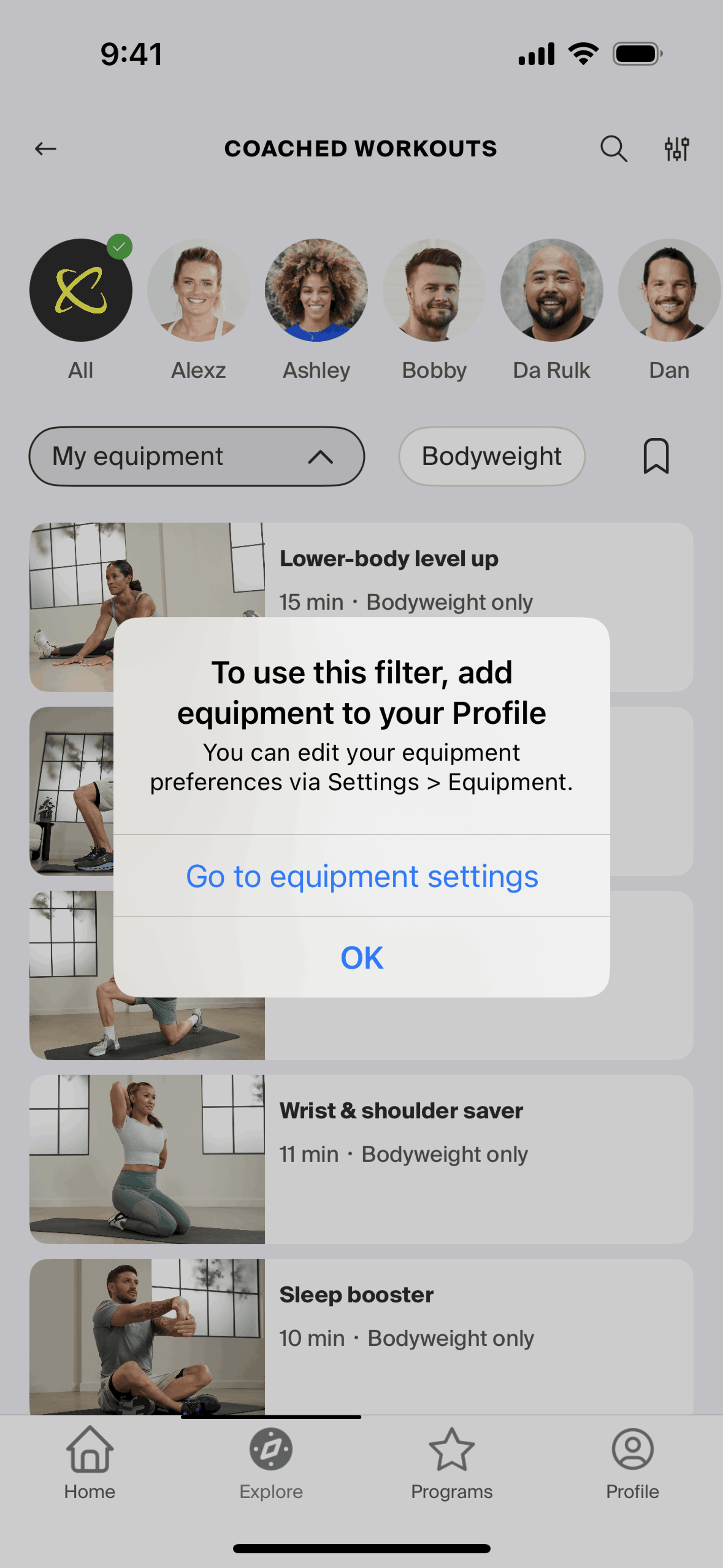 Centr iOS Health & Fitness interface screenshot 14