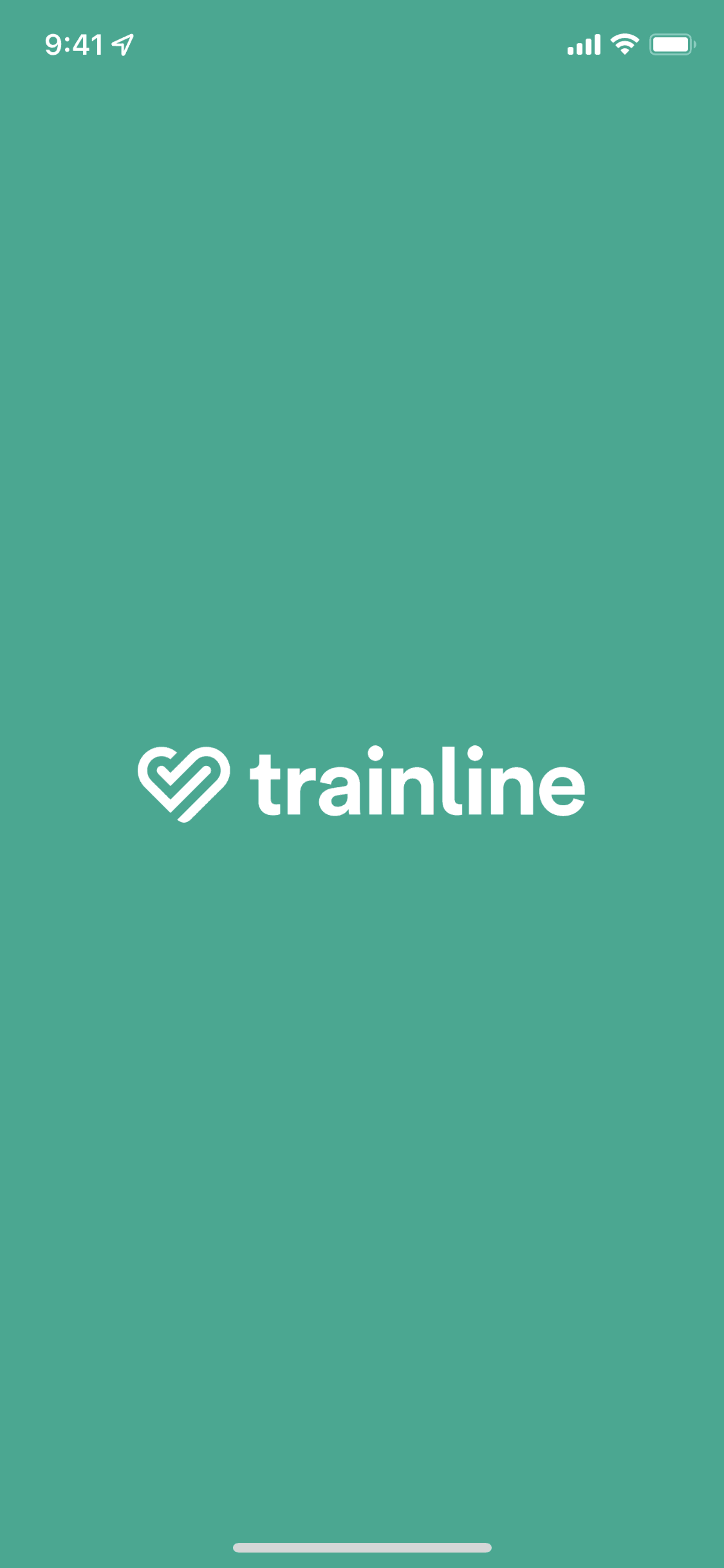 Trainline iOS Travel & Transportation interface screenshot 1
