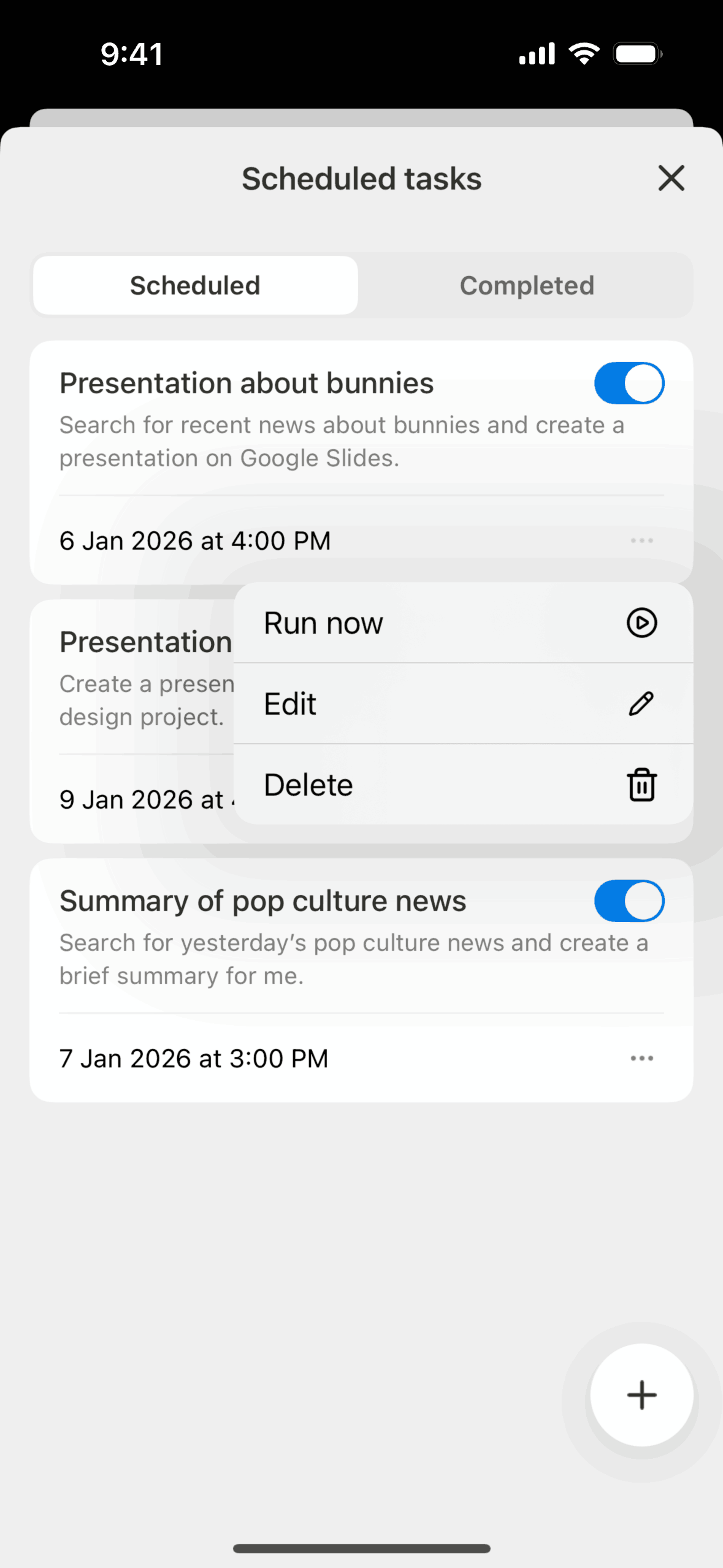 Manus iOS AI interface screenshot 8