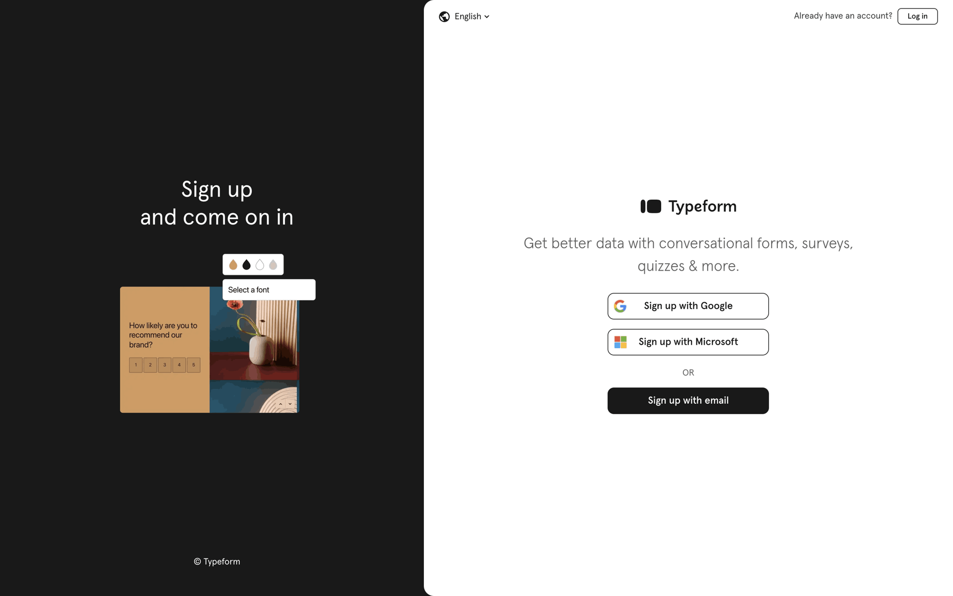 Typeform Web Productivity interface screenshot 5