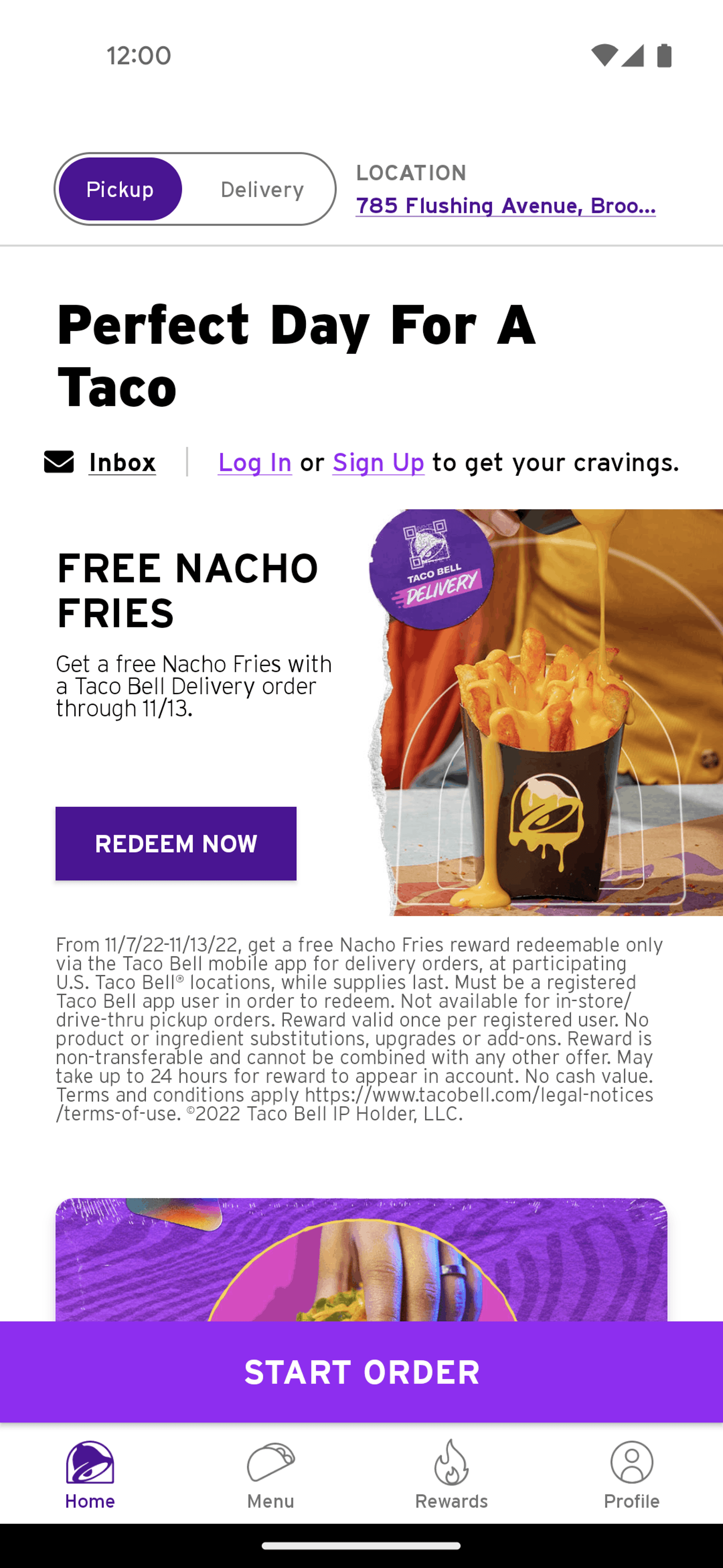 Taco Bell Android Food & Drink interface screenshot 4