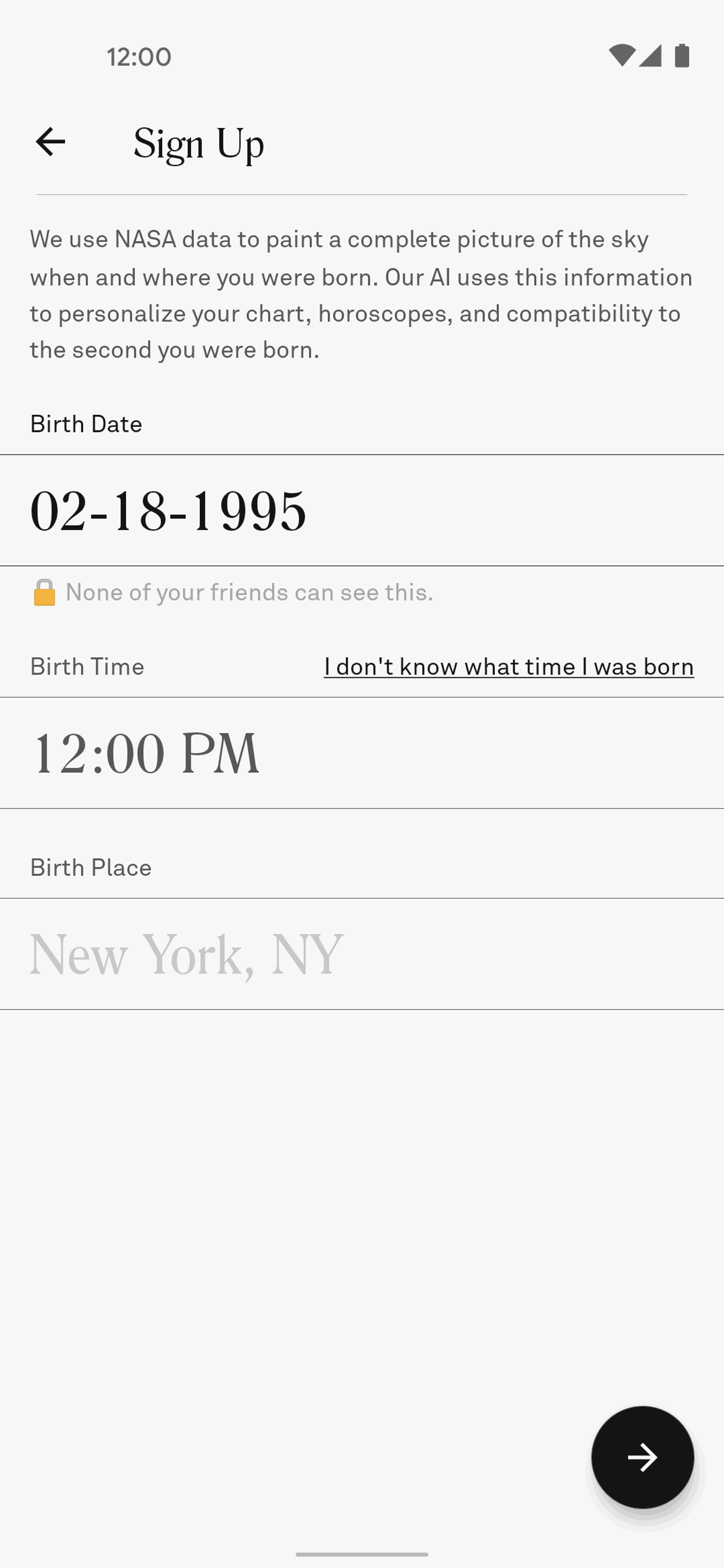Co–Star Android Lifestyle interface screenshot 23