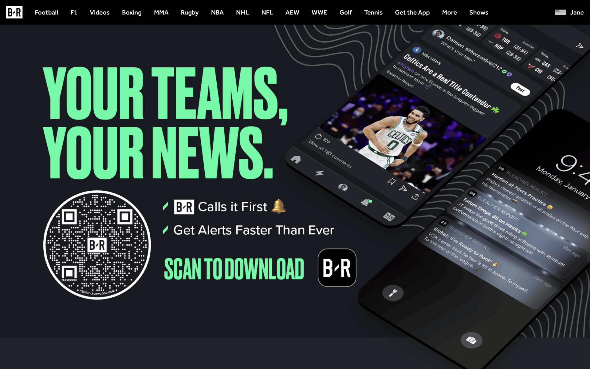 Bleacher Report Web Sports interface screenshot 9