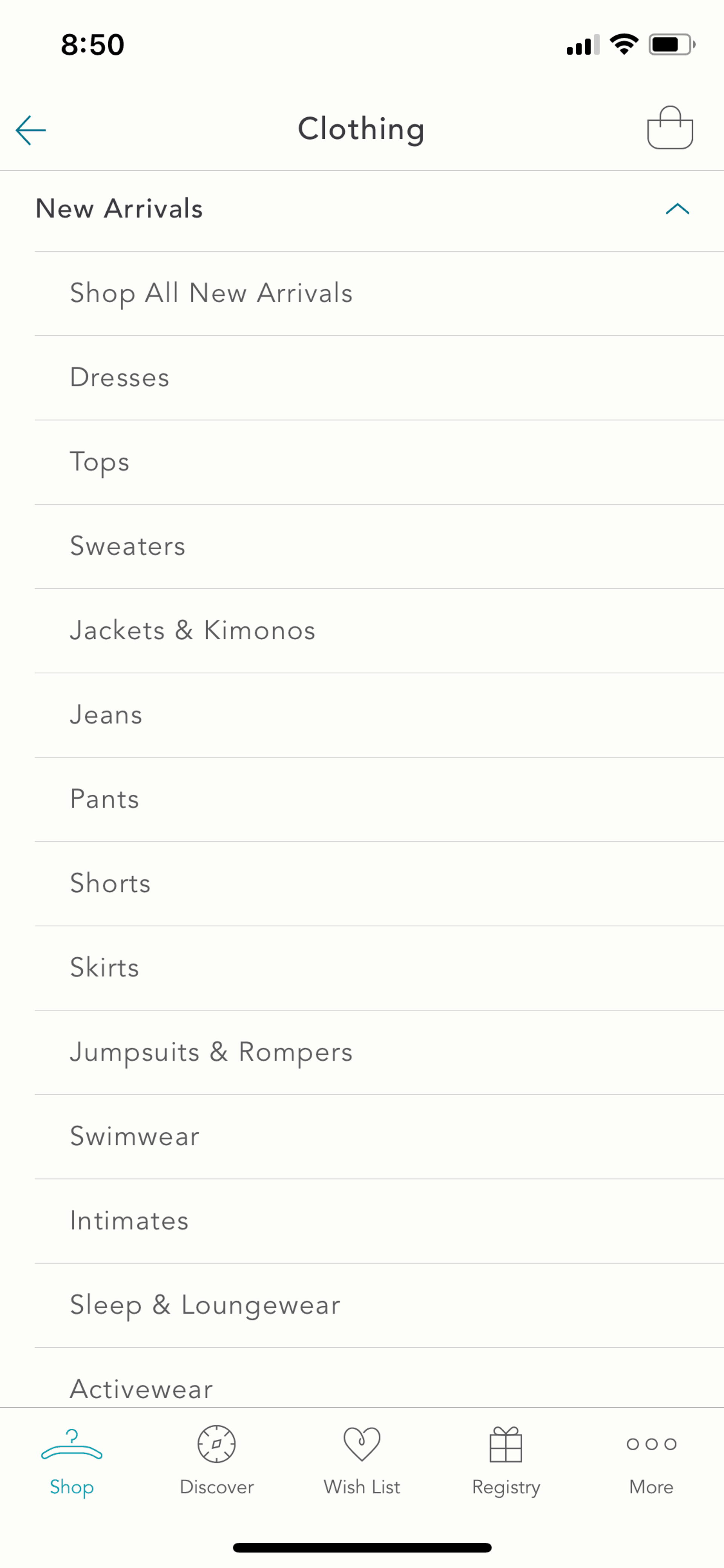 Anthropologie iOS Shopping interface screenshot 14