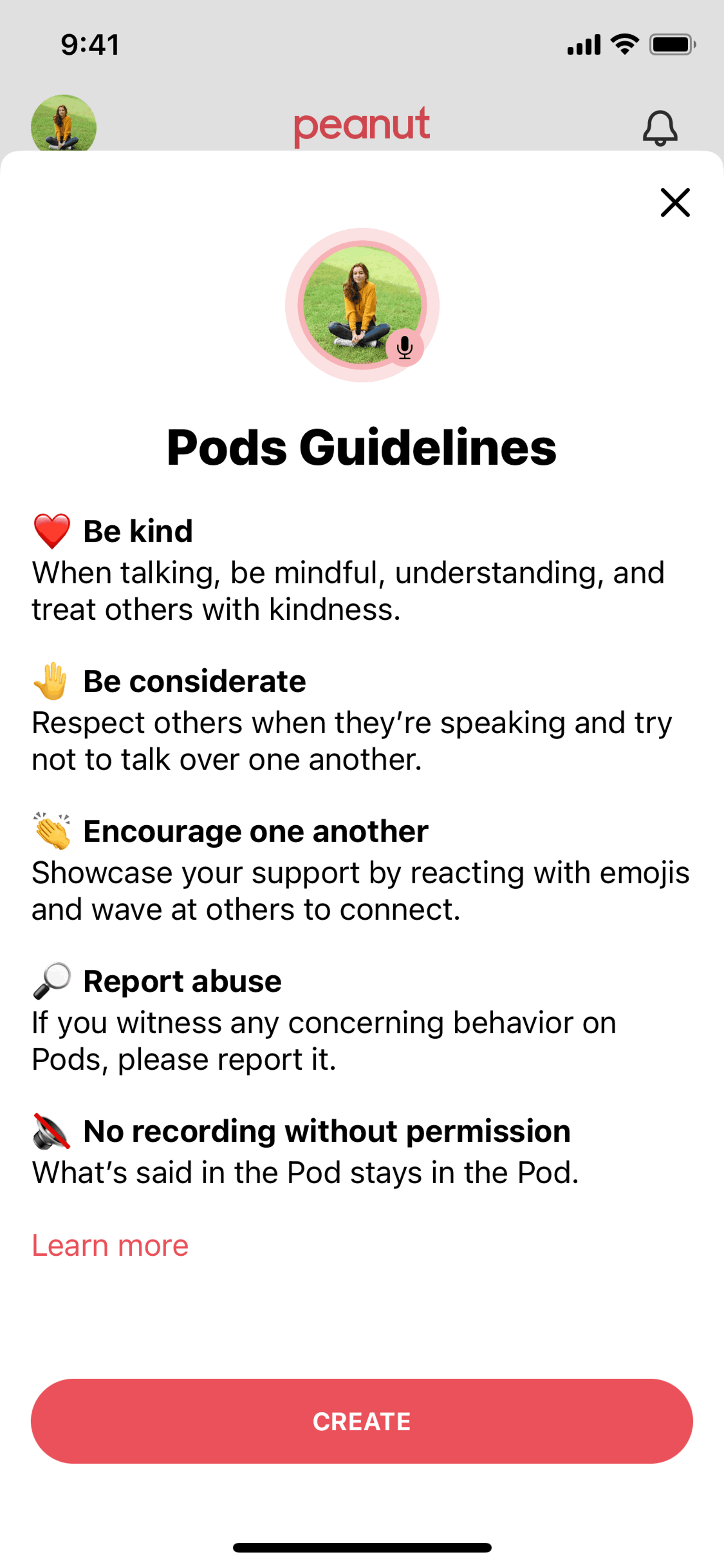 Peanut iOS Social Networking interface screenshot 16