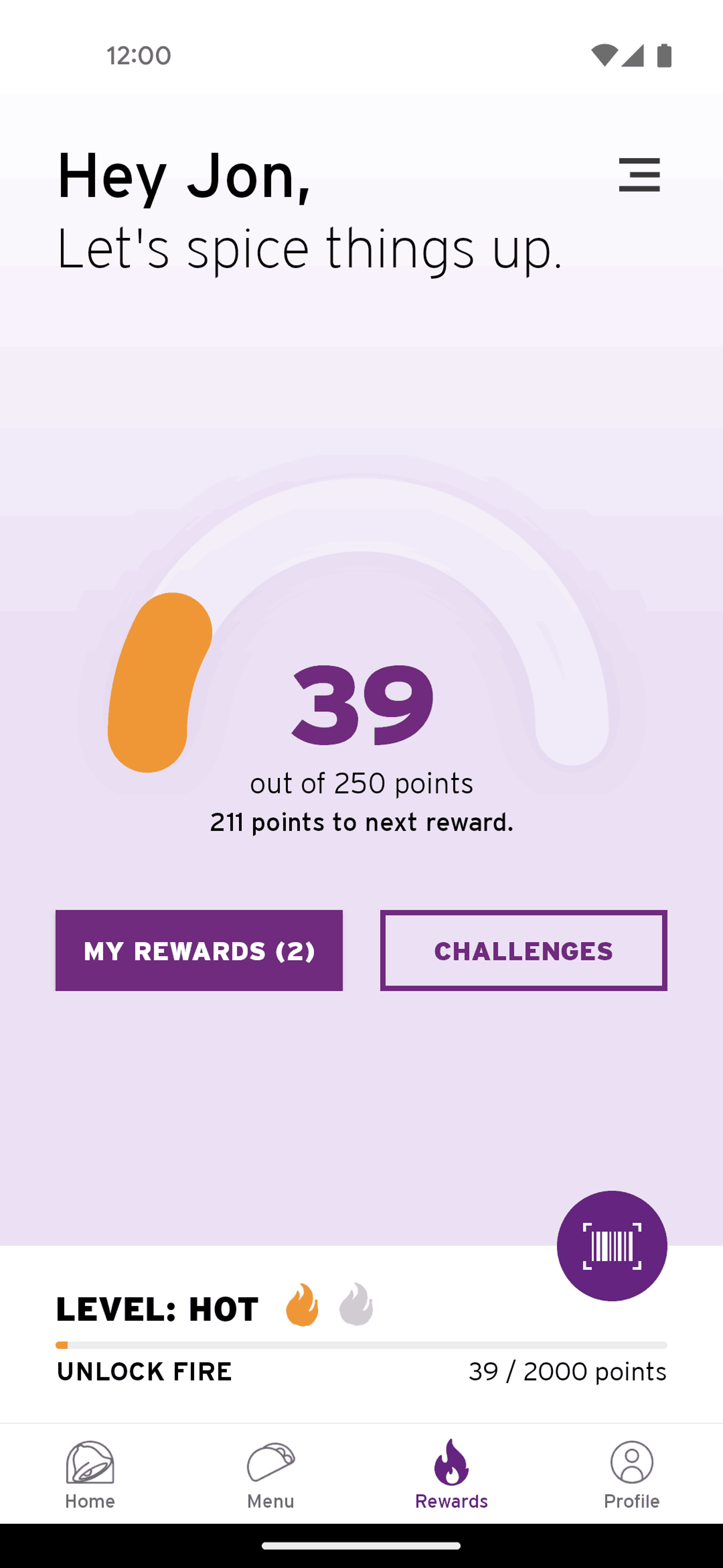 Taco Bell Android Food & Drink interface screenshot 2