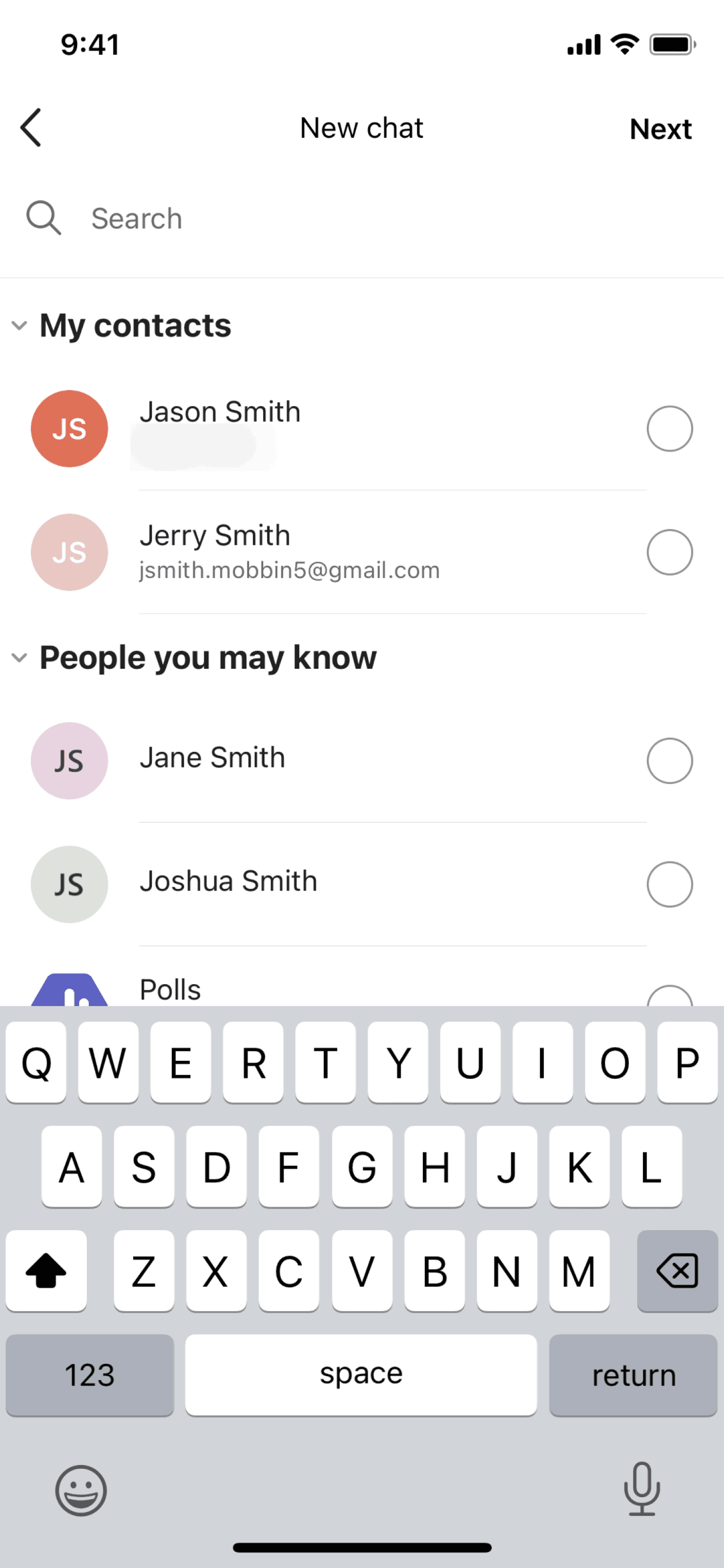 Microsoft Teams iOS Business interface screenshot 13