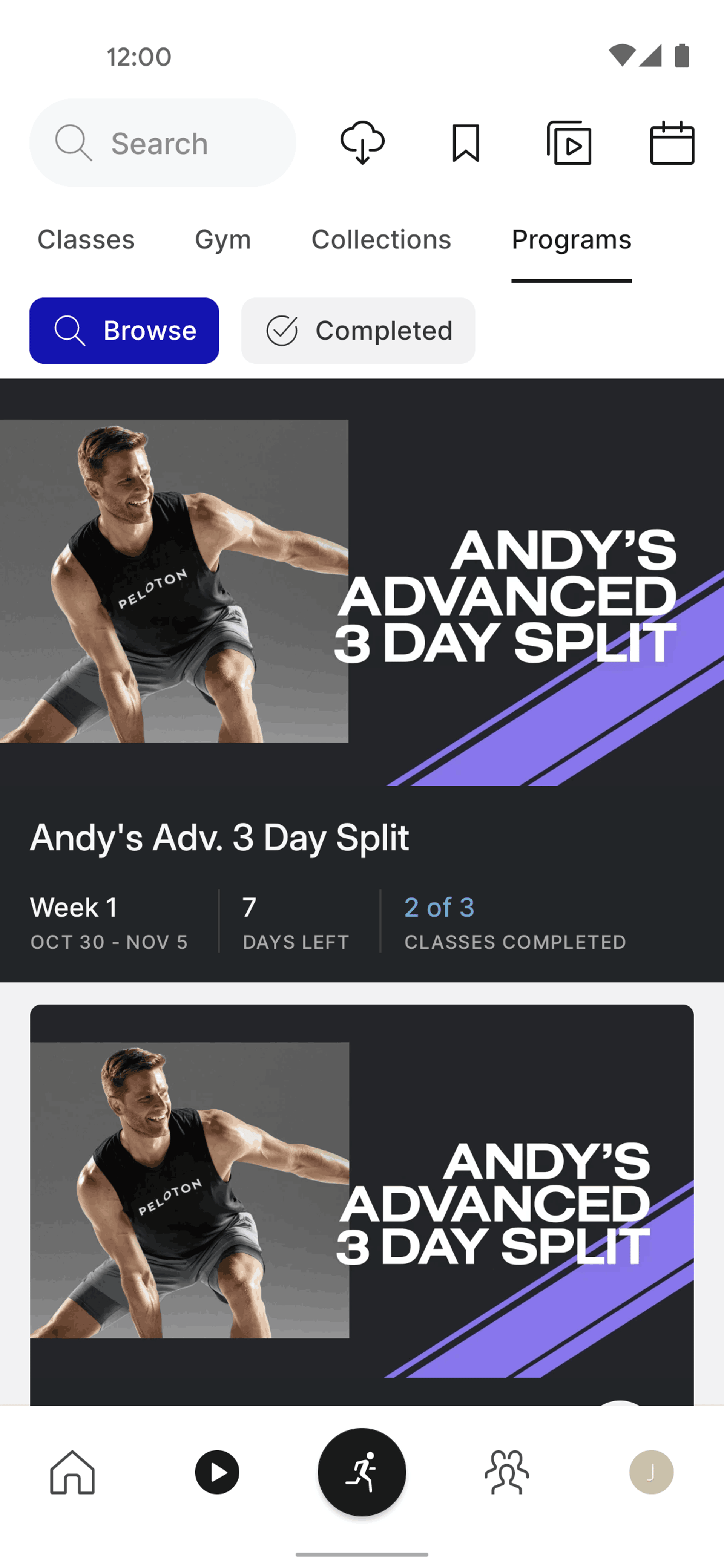 Peloton Android Health & Fitness interface screenshot 7