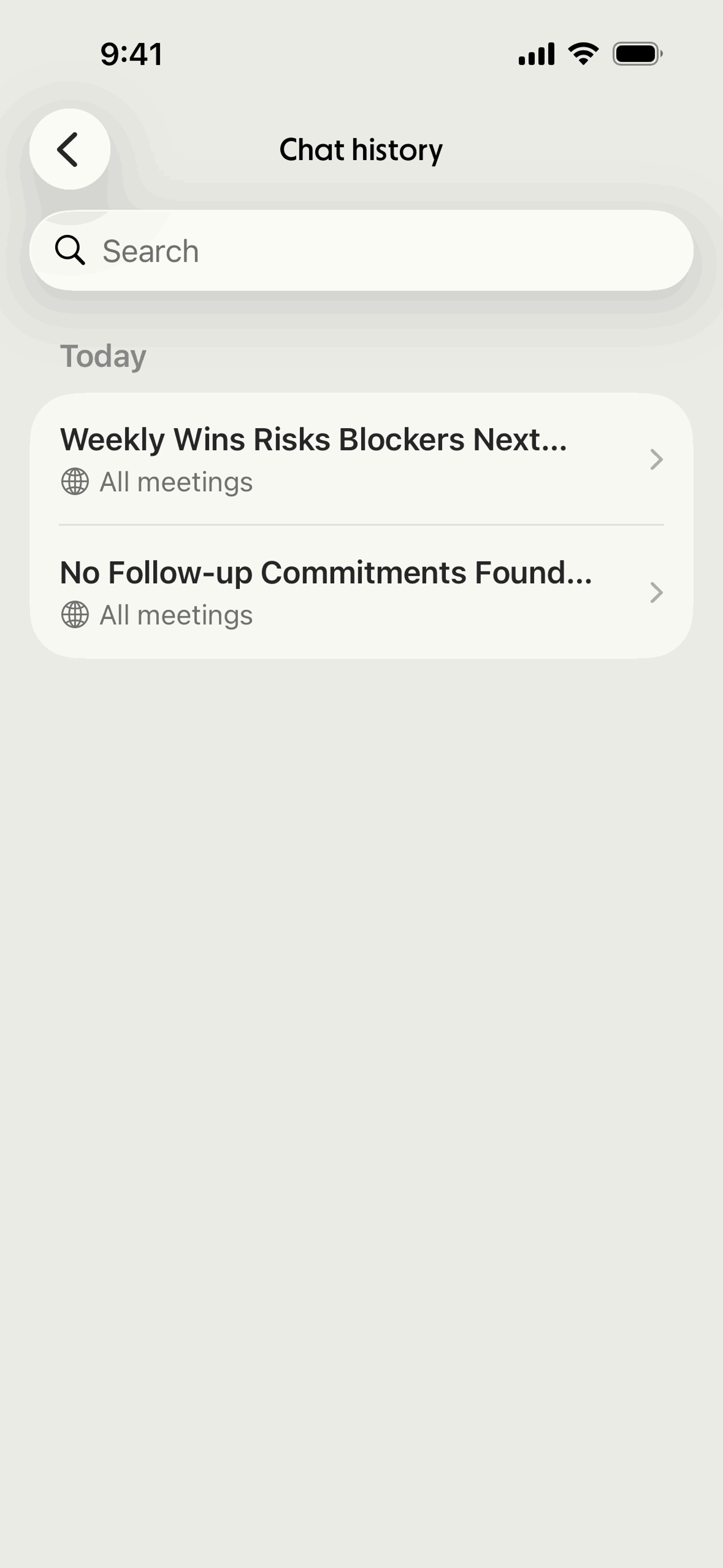 Granola iOS Granola interface screenshot 21