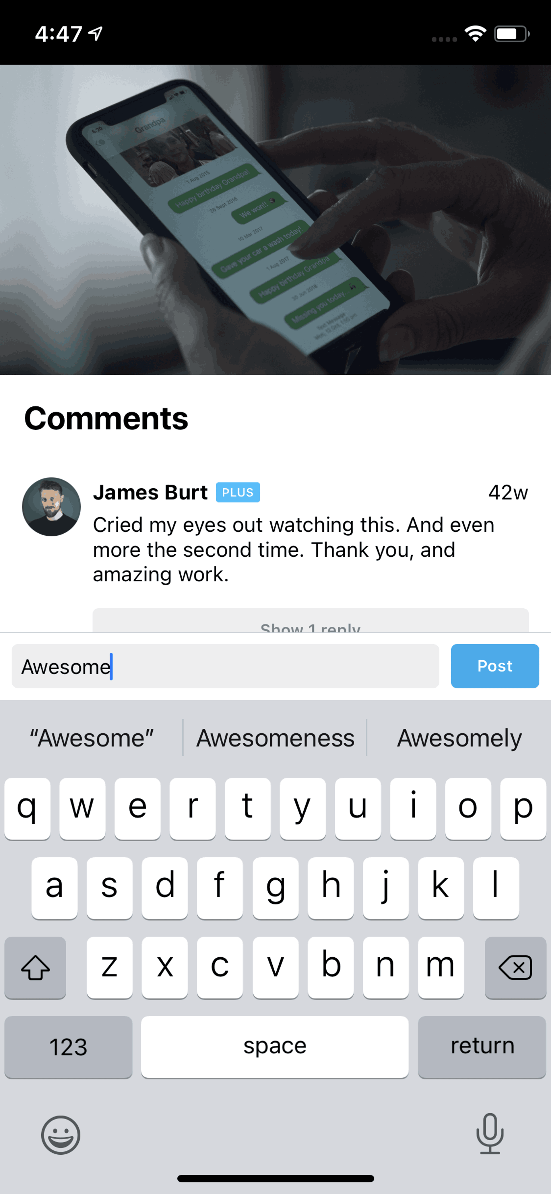 Vimeo iOS Photo & Video interface screenshot 17