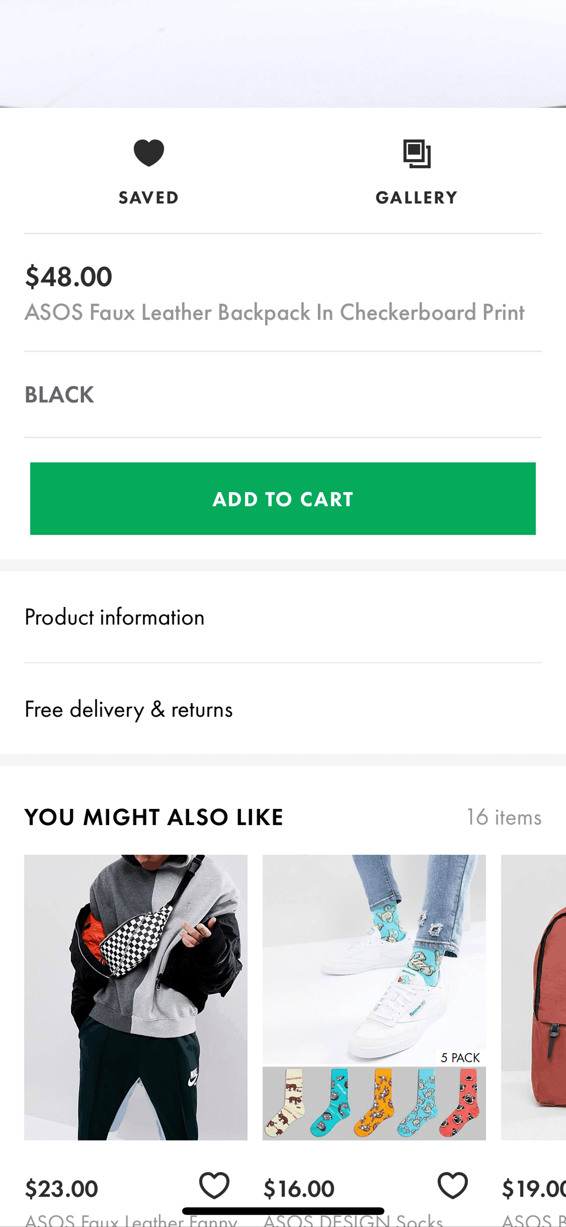 ASOS iOS Shopping interface screenshot 23