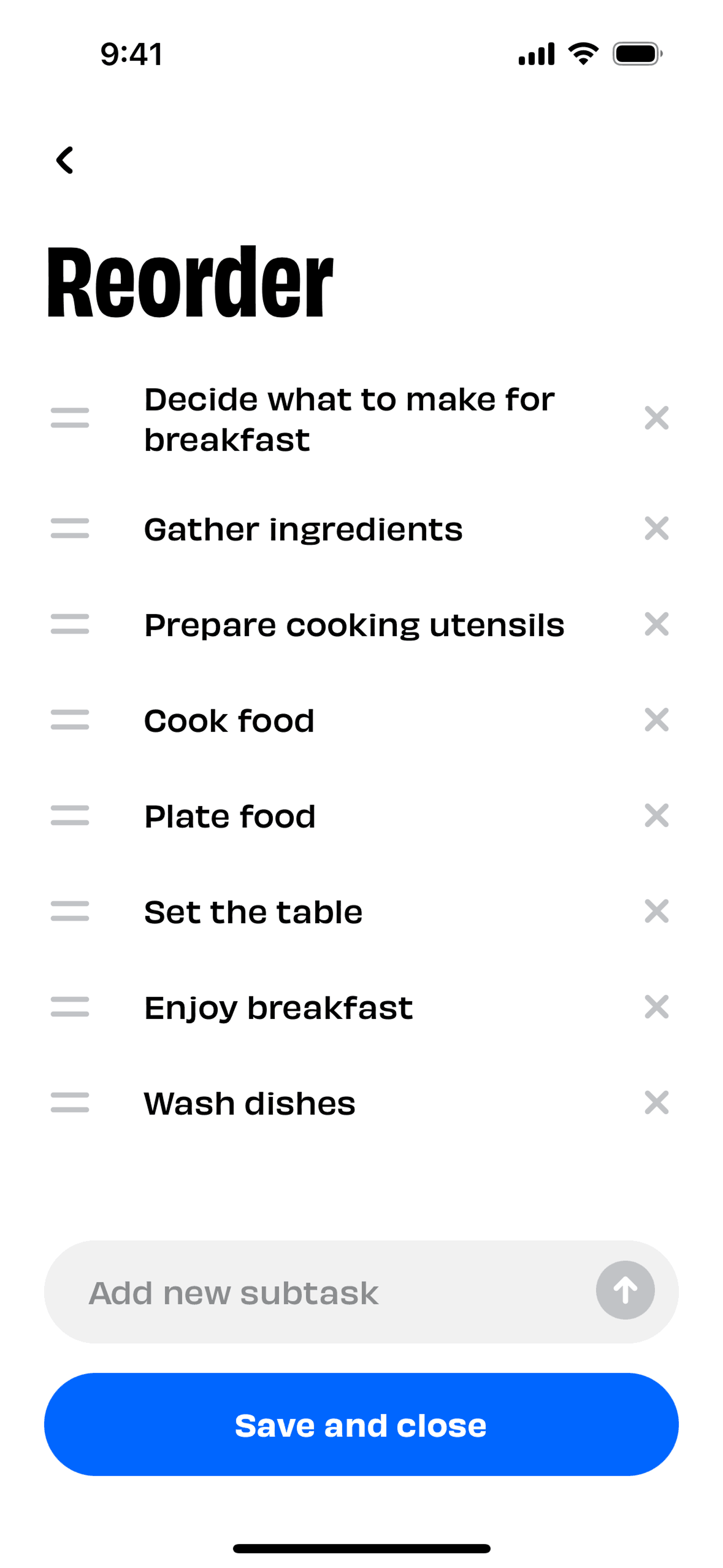 Numo iOS Productivity interface screenshot 5