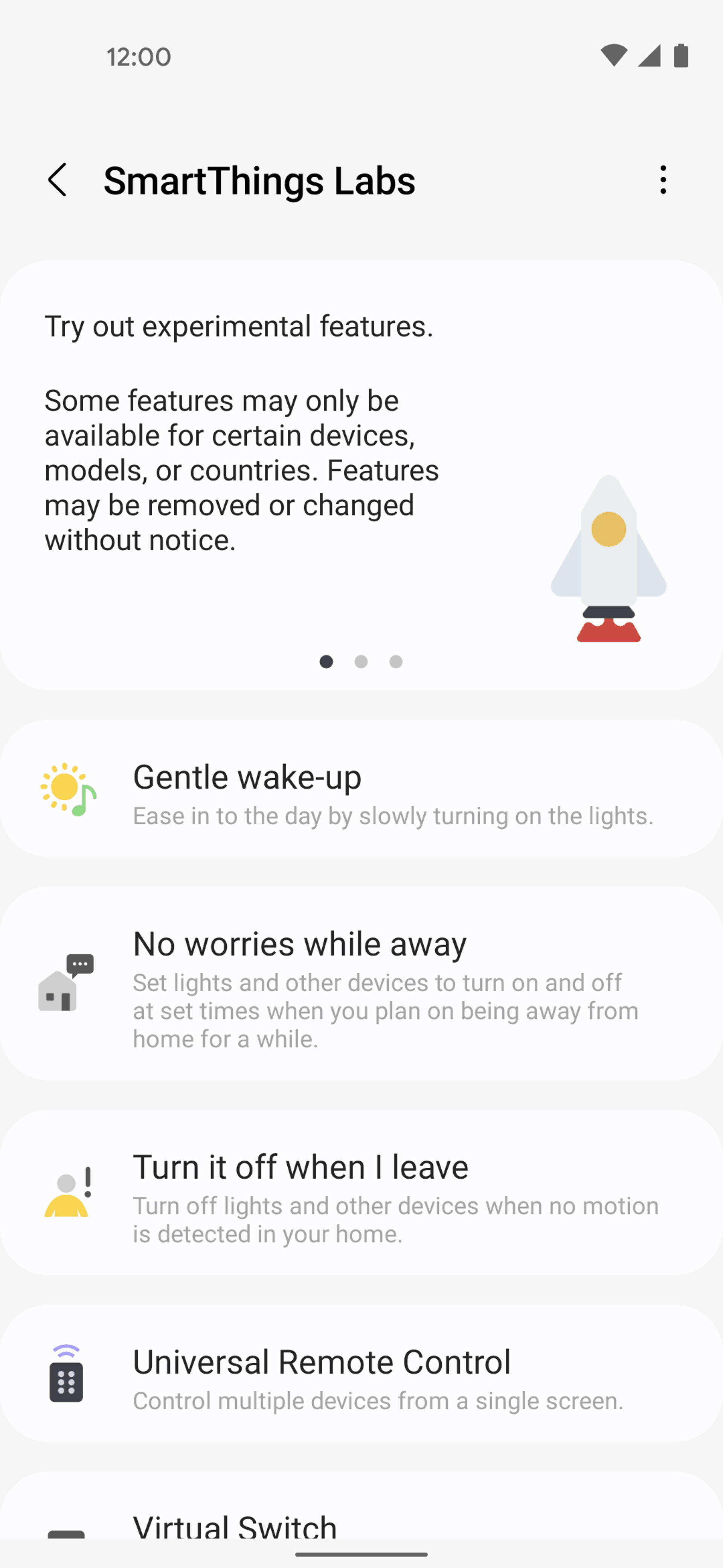 SmartThings Android Productivity interface screenshot 18