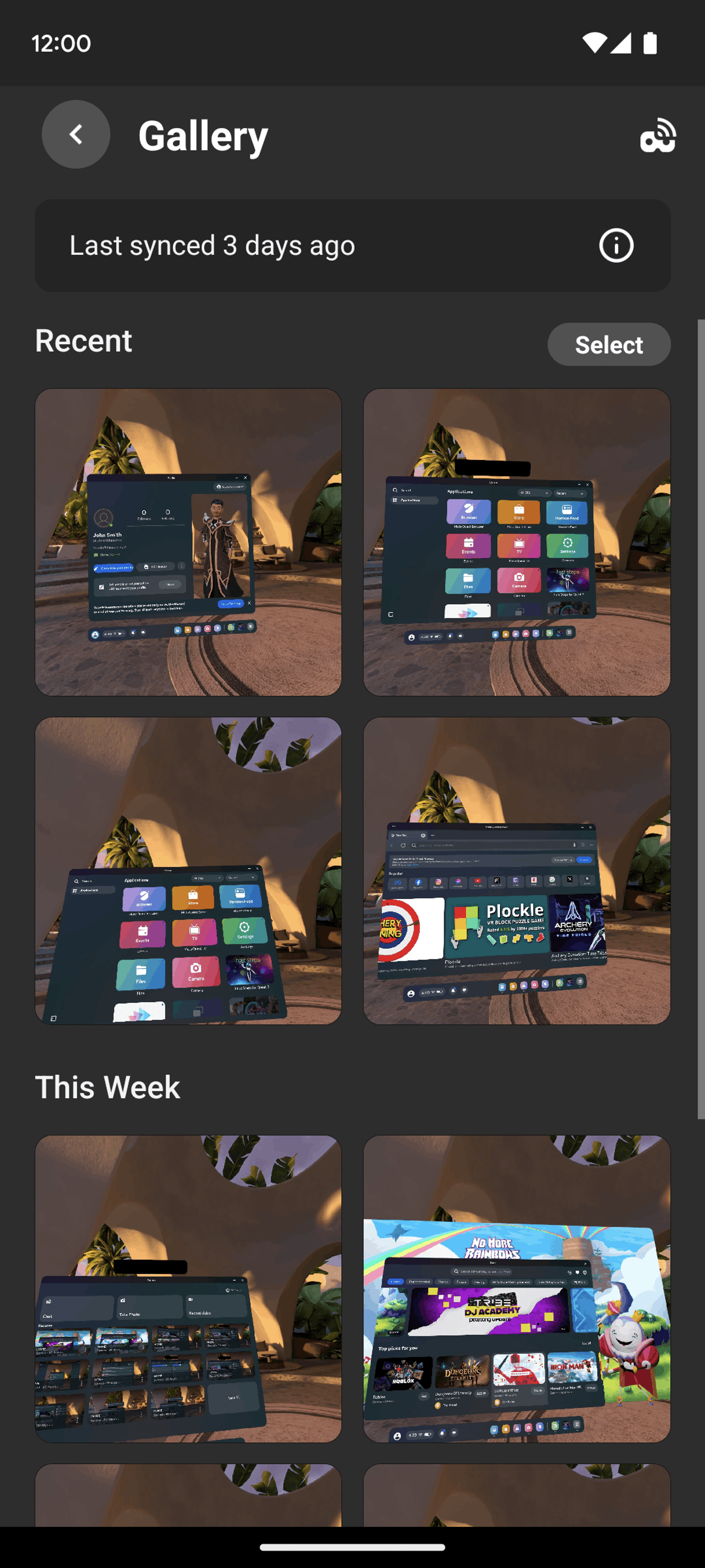 Meta Quest Android Entertainment interface screenshot 24