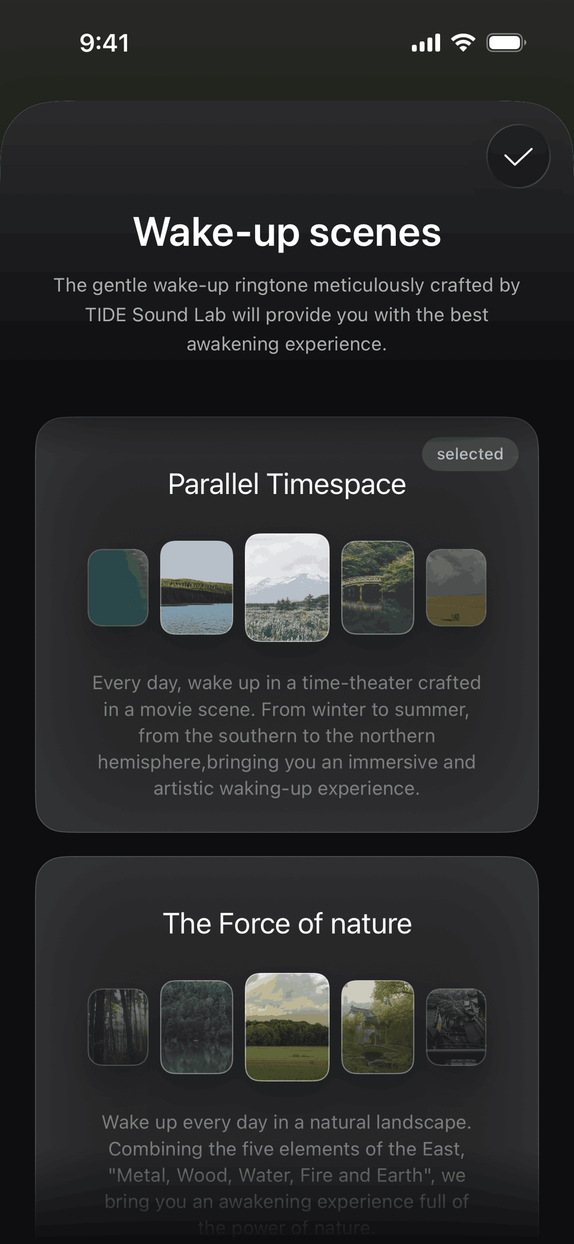TIDE iOS Health & Fitness interface screenshot 7