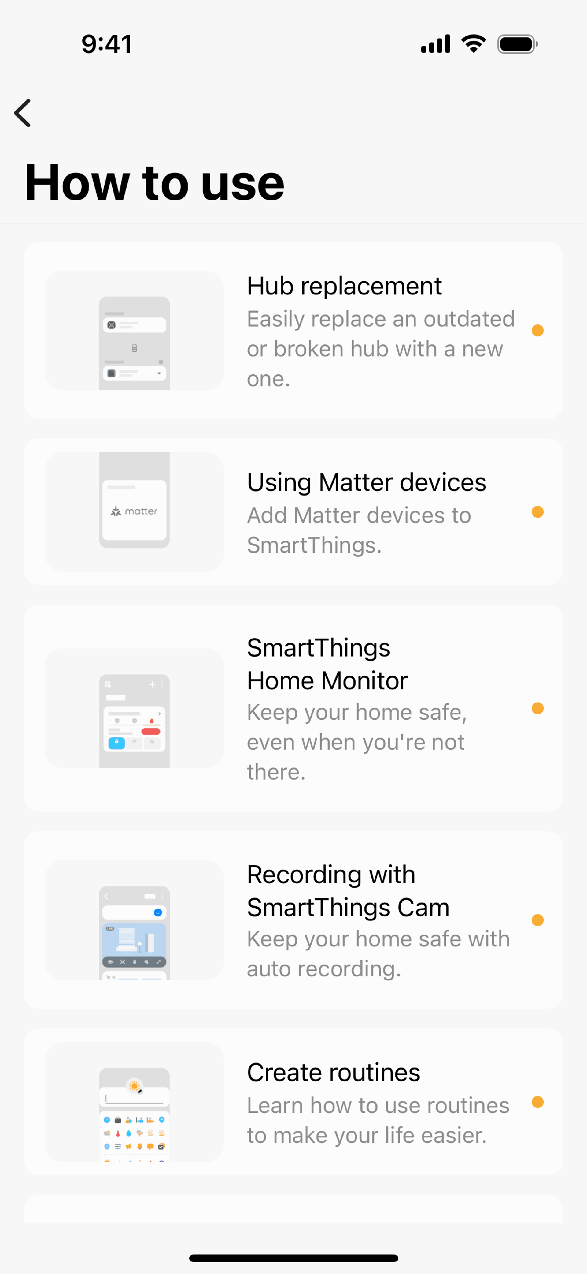 SmartThings iOS Productivity interface screenshot 20