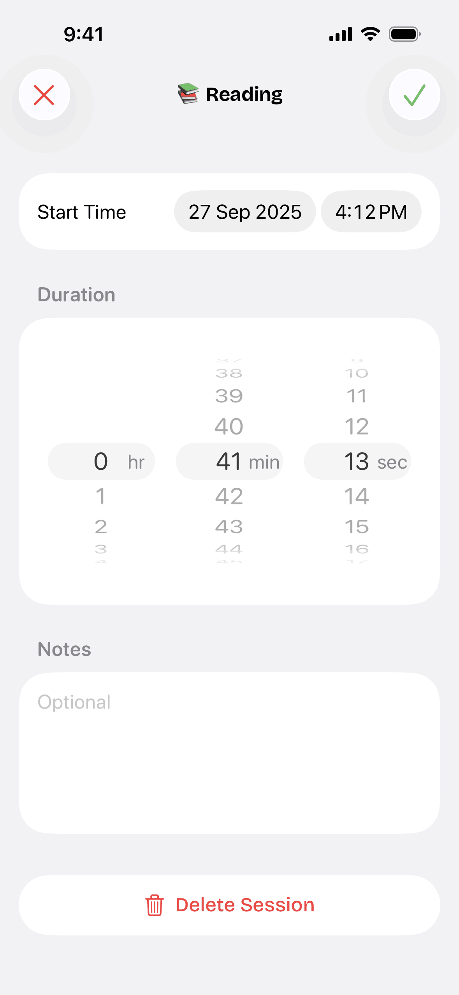 timespent iOS Productivity interface screenshot 21