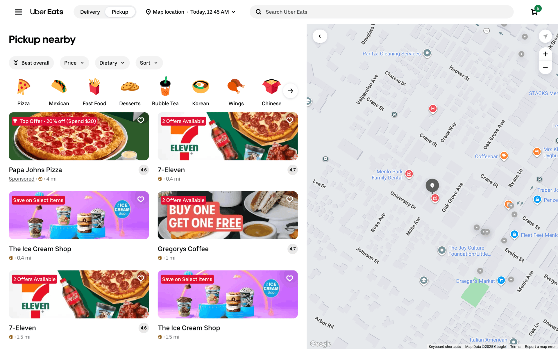 Uber Eats Web Food & Drink interface screenshot 15