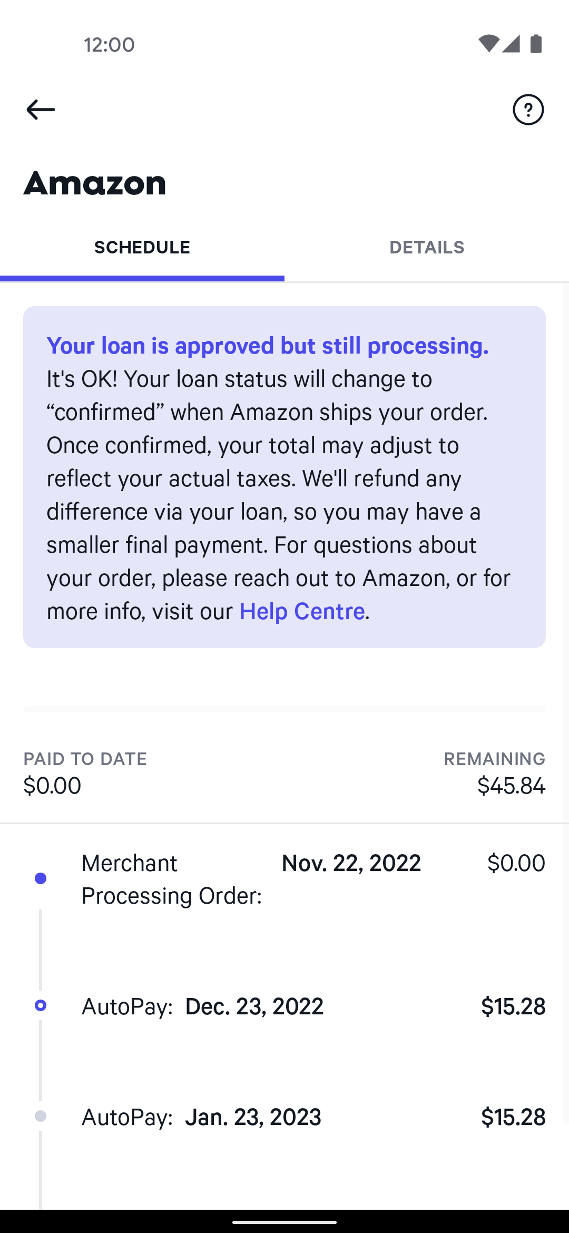 Affirm Android Finance interface screenshot 6