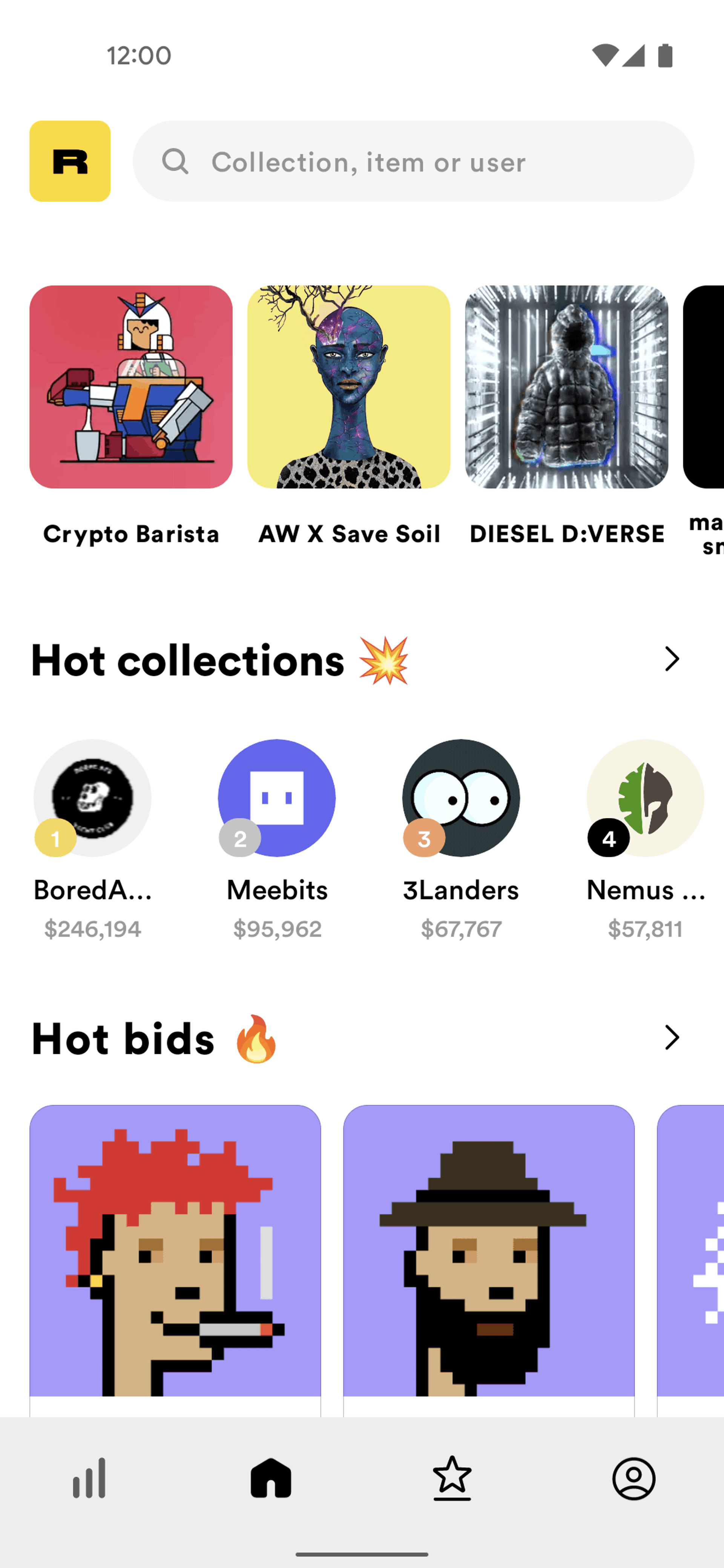 Rarible Android Shopping interface screenshot 3