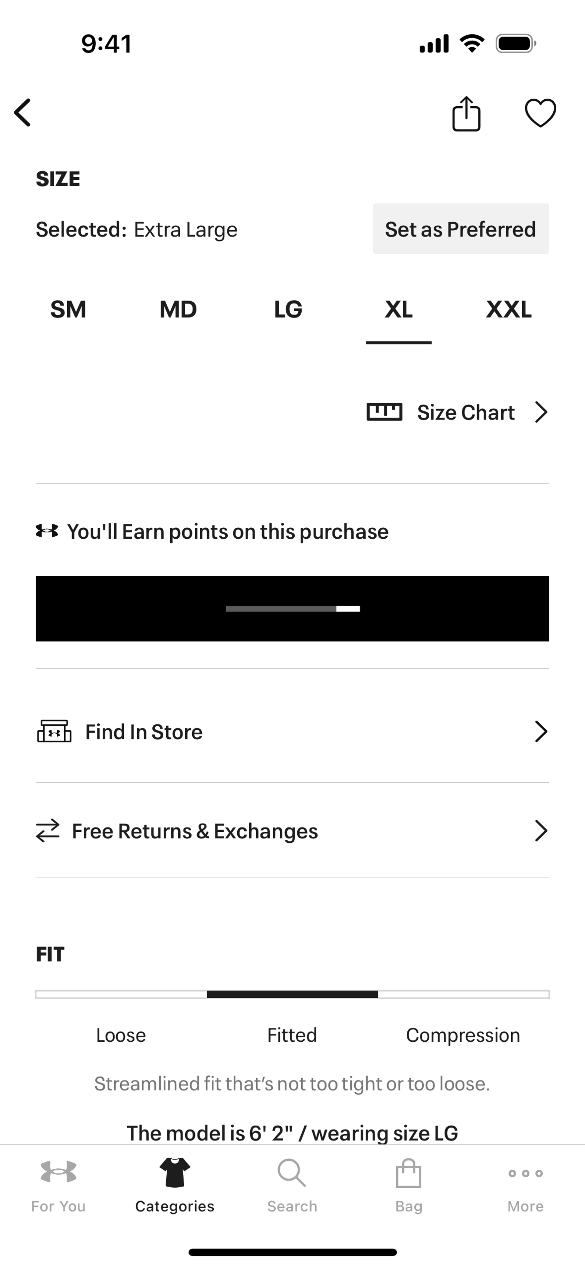Under Armour iOS Shopping interface screenshot 21
