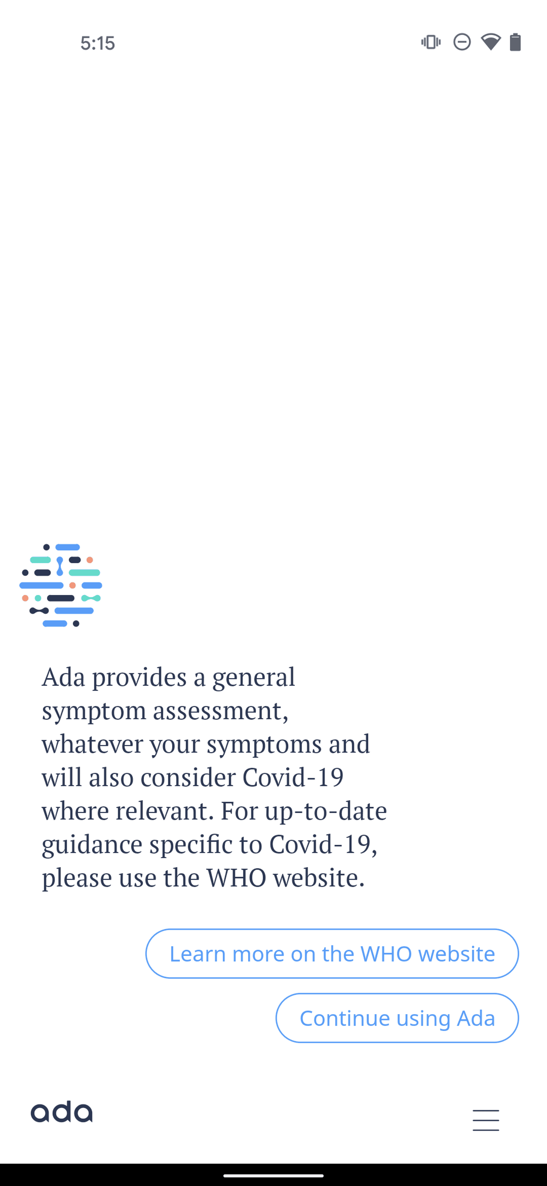 Ada Android Medical interface screenshot 16