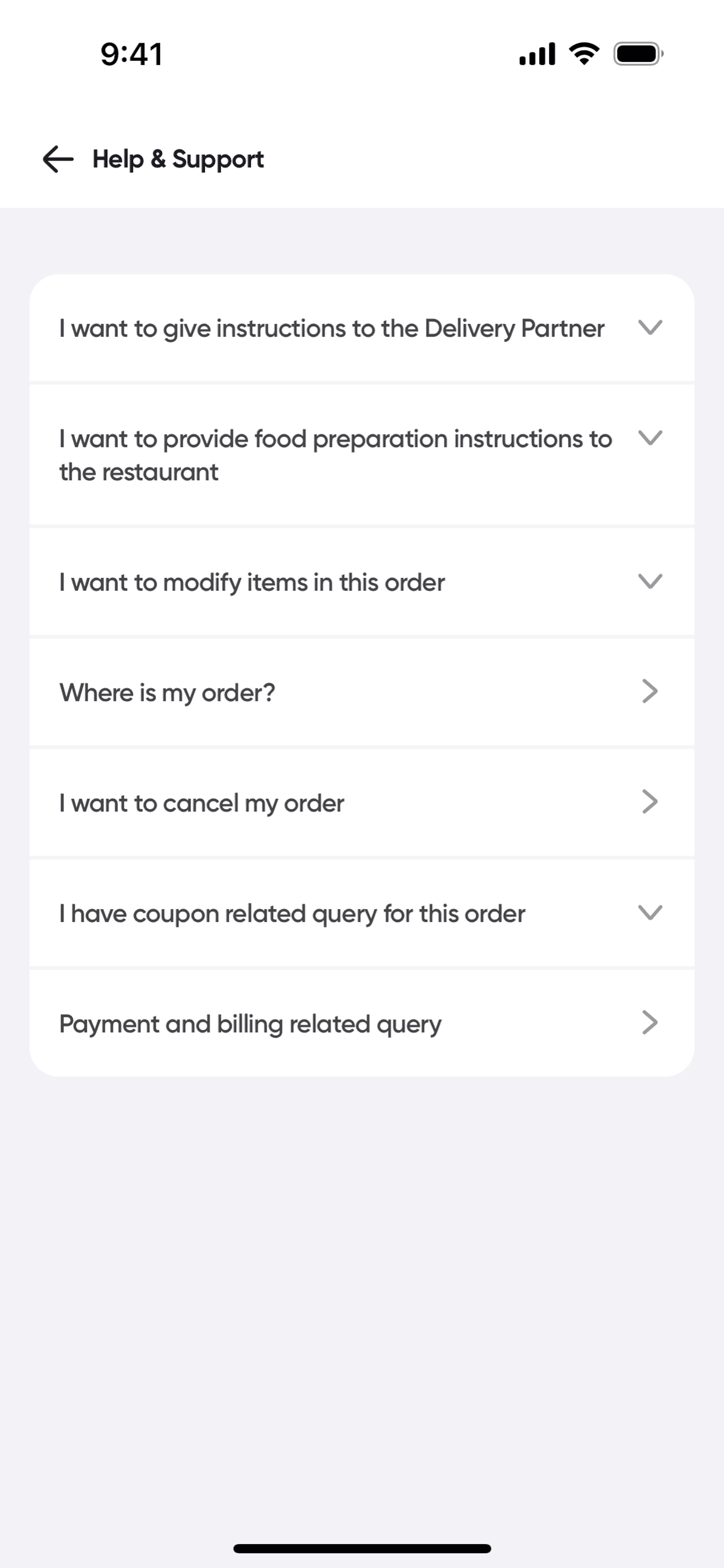 Swiggy iOS Food & Drink interface screenshot 18