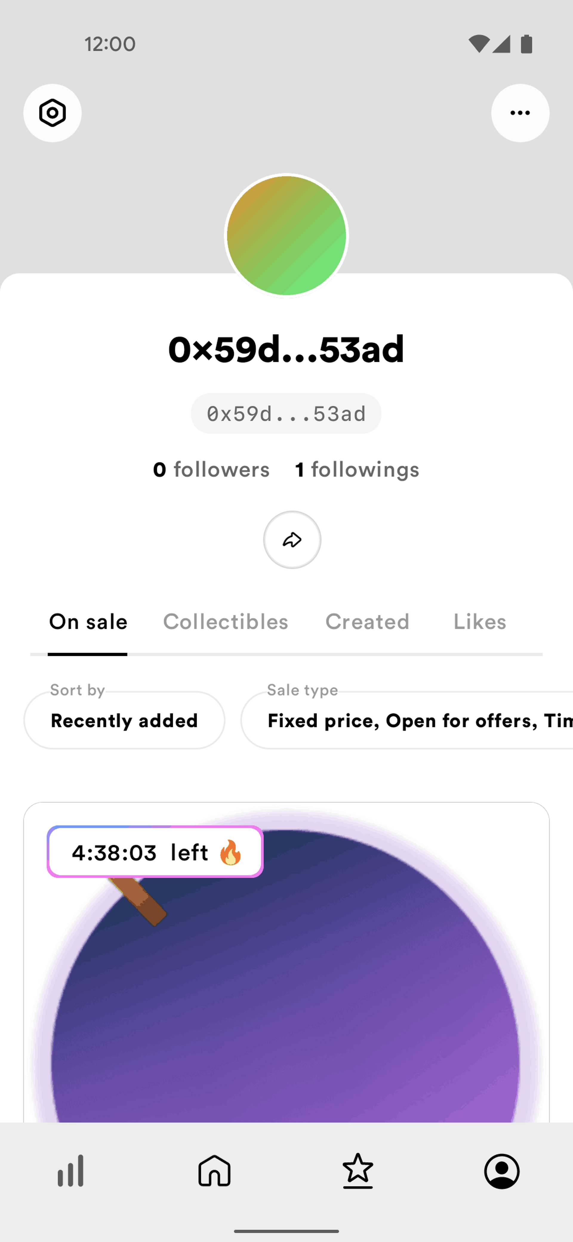 Rarible Android Shopping interface screenshot 4