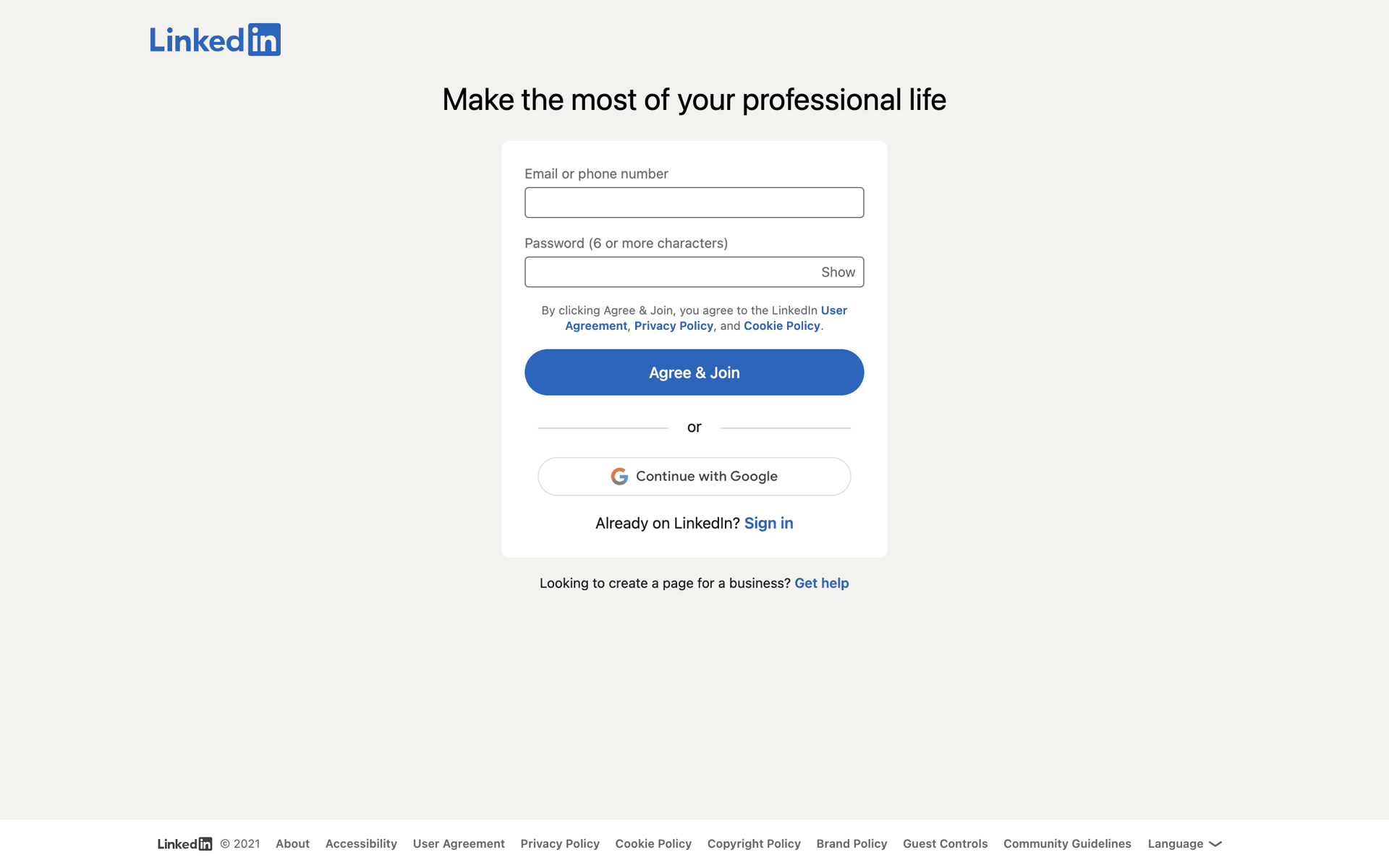 LinkedIn Web Business interface screenshot 9