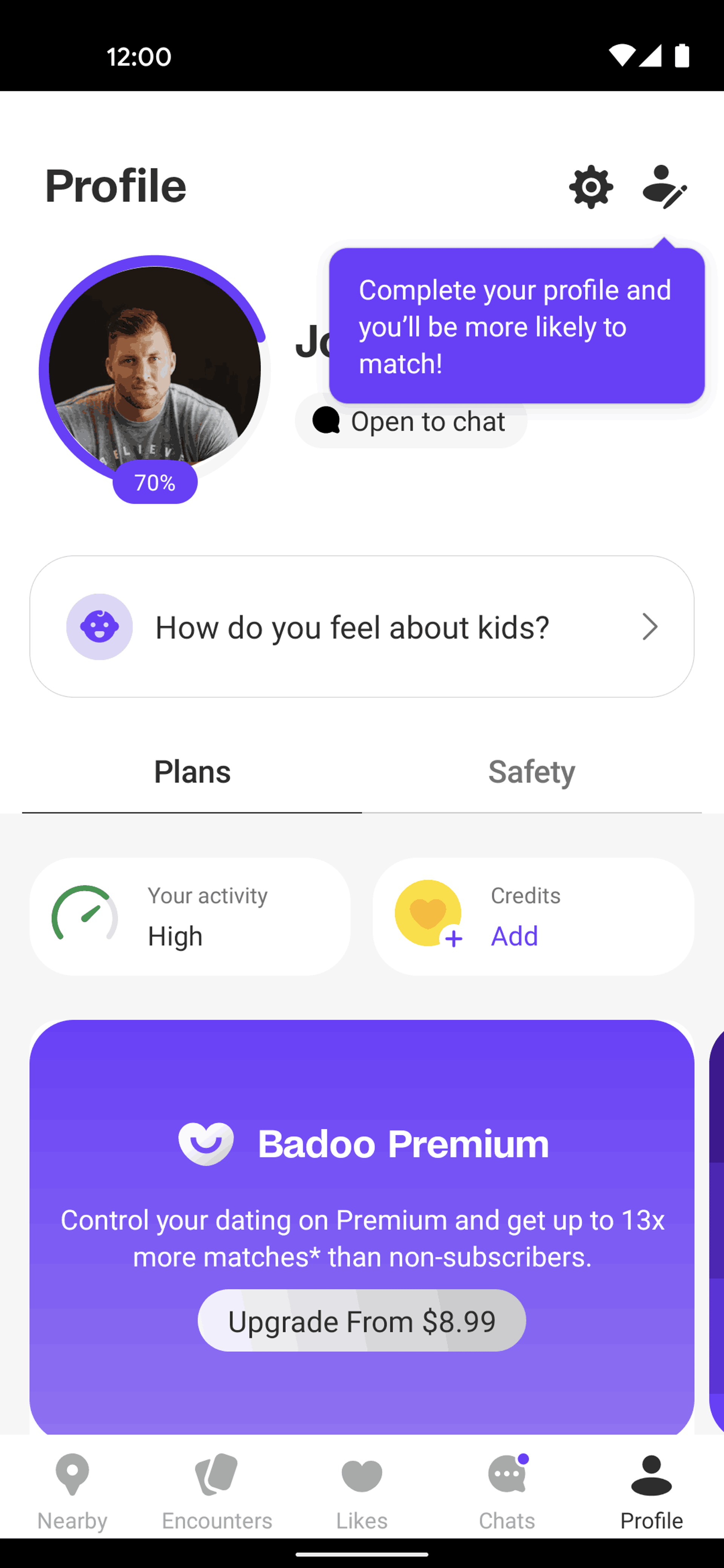 Badoo Android Lifestyle interface screenshot 2