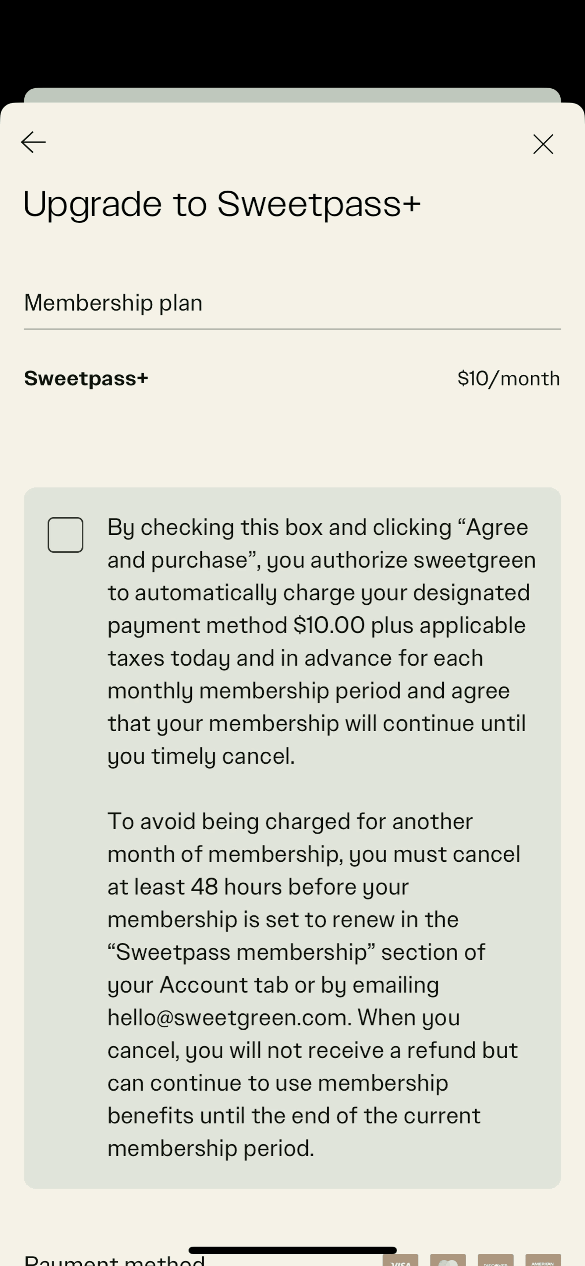 sweetgreen iOS Food & Drink interface screenshot 21