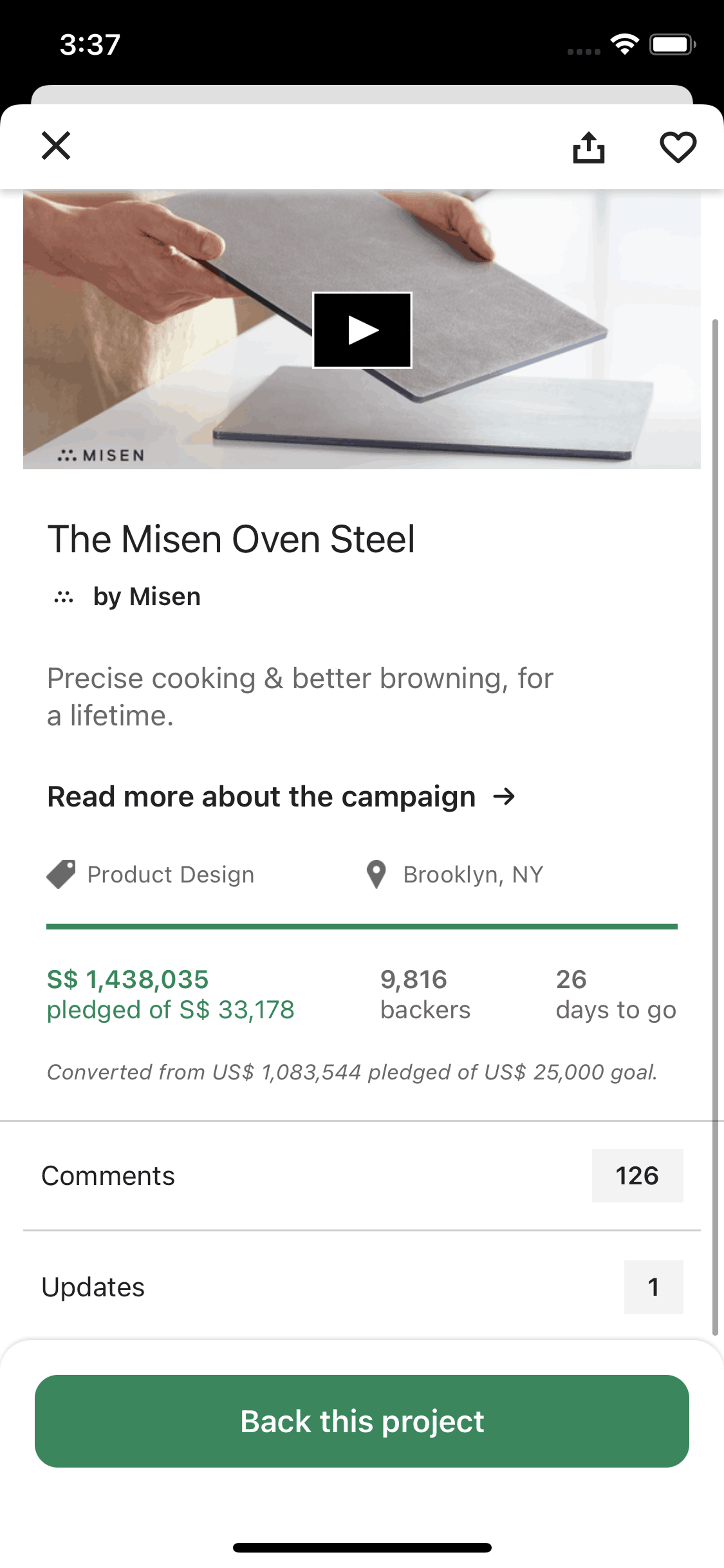 Kickstarter iOS Social Networking interface screenshot 21
